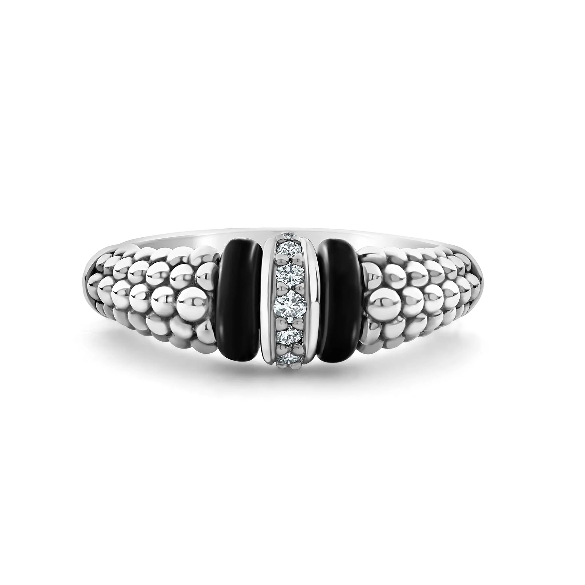 Black Caviar Black Ceramic and Caviar Diamond Ring - Image 3