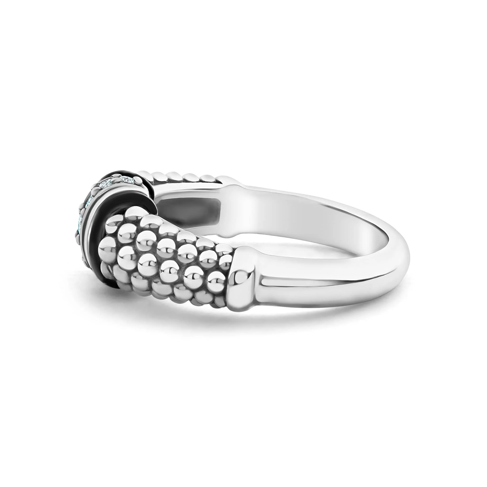 Black Caviar Black Ceramic and Caviar Diamond Ring - Image 4