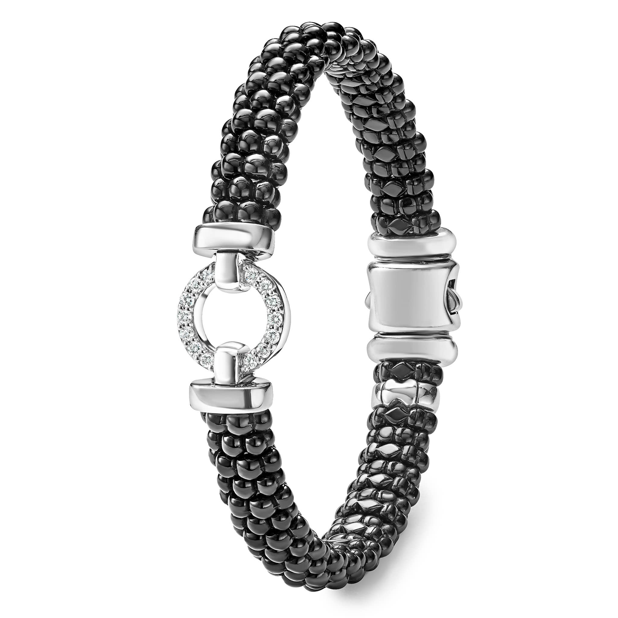 Black Caviar Black Ceramic Diamond Circle Bracelet | 9mm - Image 3