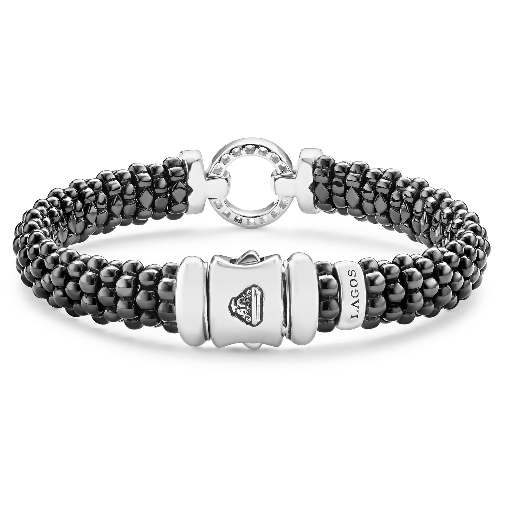 Black Caviar Black Ceramic Diamond Circle Bracelet | 9mm - Image 5