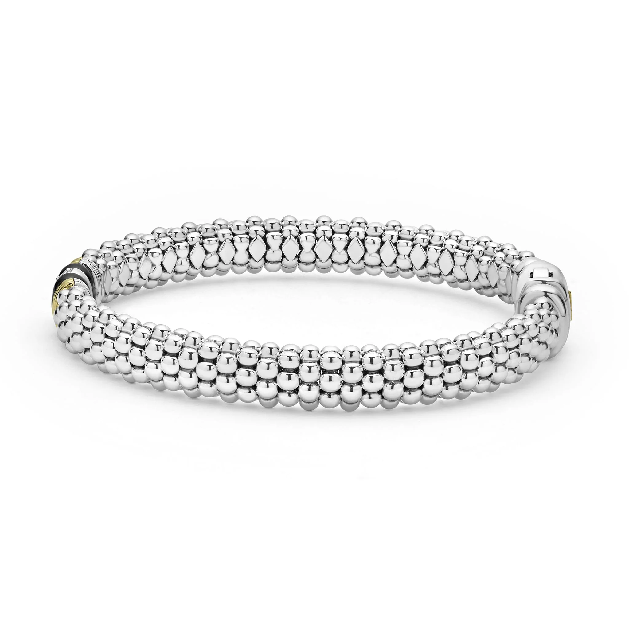 Black Caviar Single Station Diamond Caviar Bracelet | 9mm - Image 3
