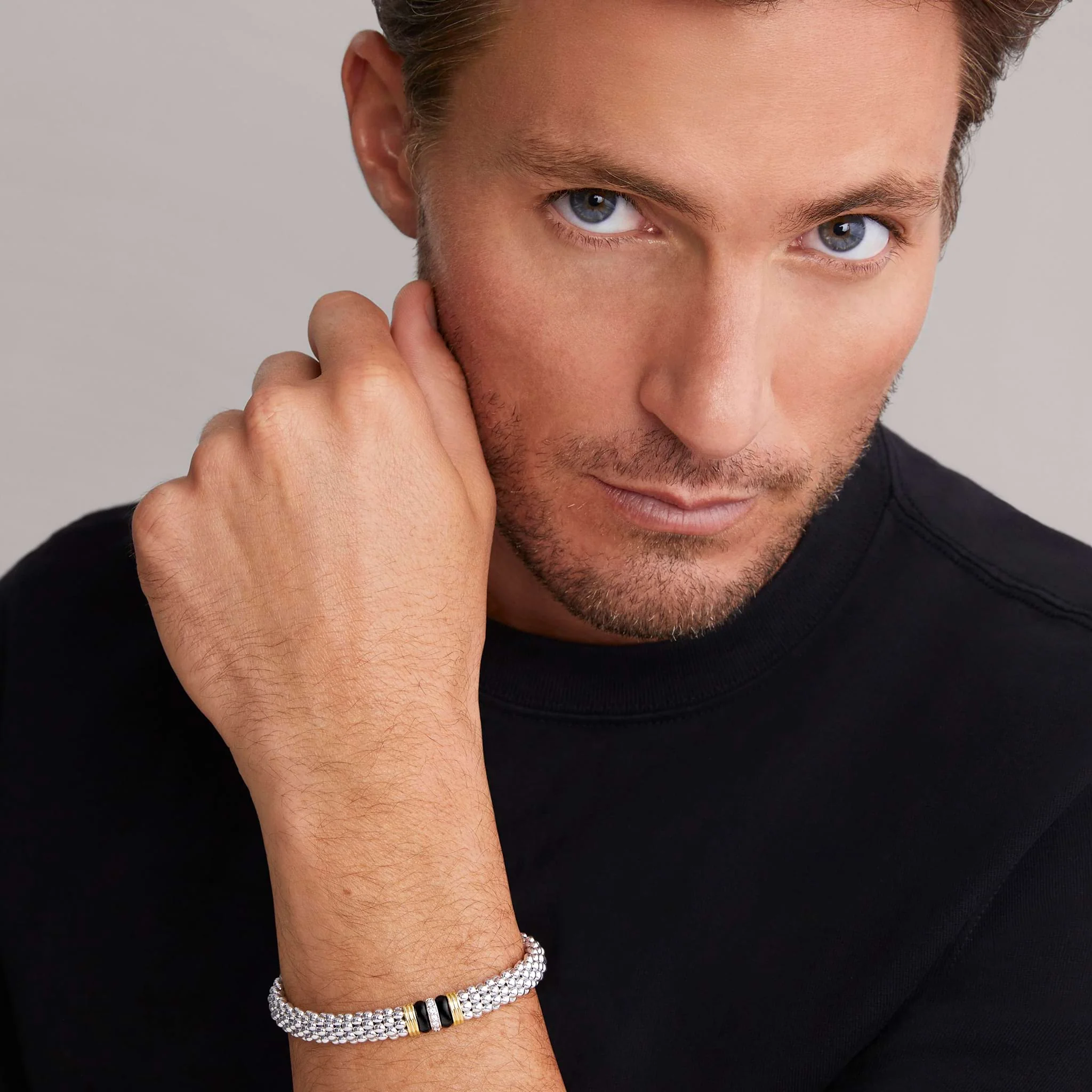 Black Caviar Single Station Diamond Caviar Bracelet | 9mm - Image 6