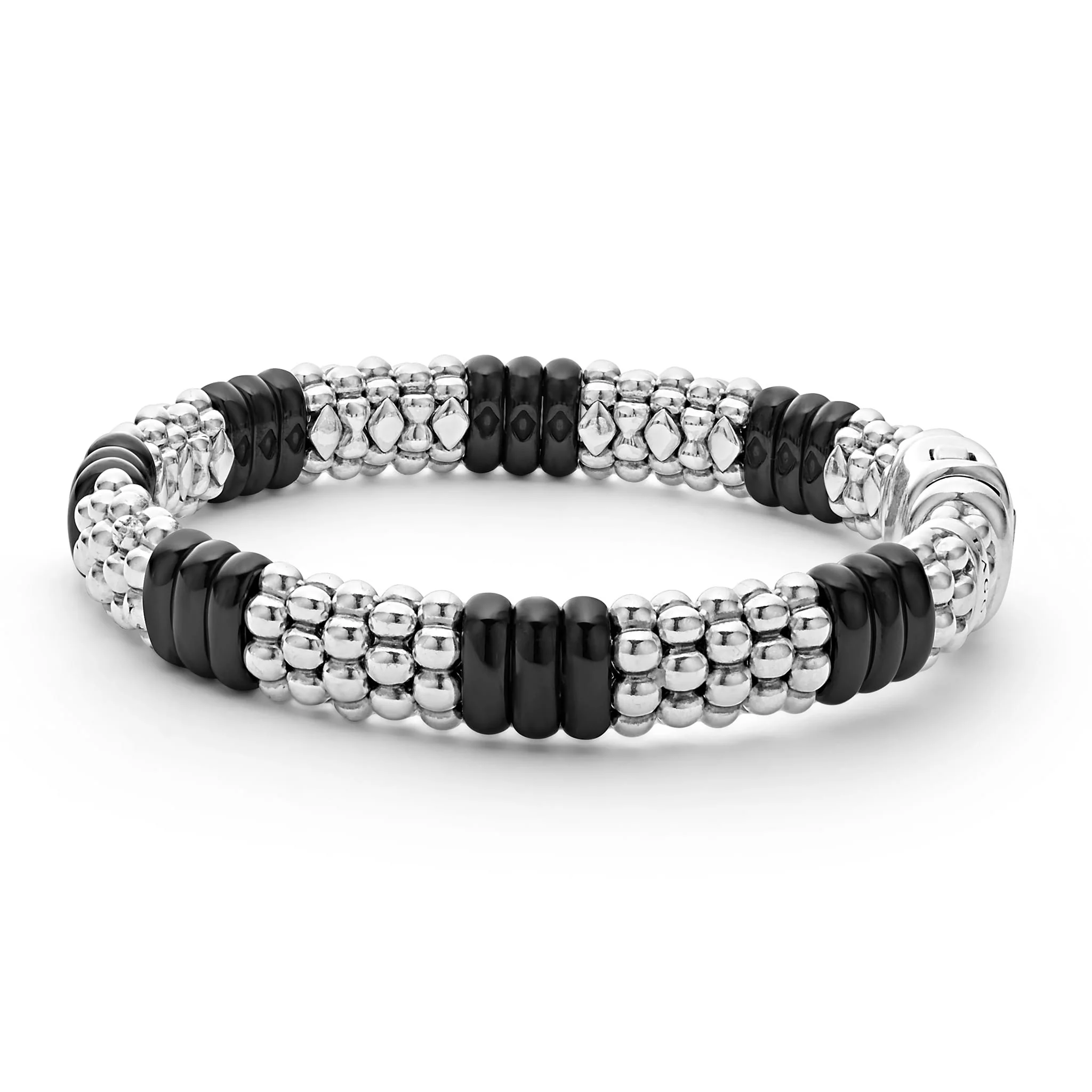 Black Caviar Black Ceramic Caviar Beaded Bracelet | 9mm - Image 3