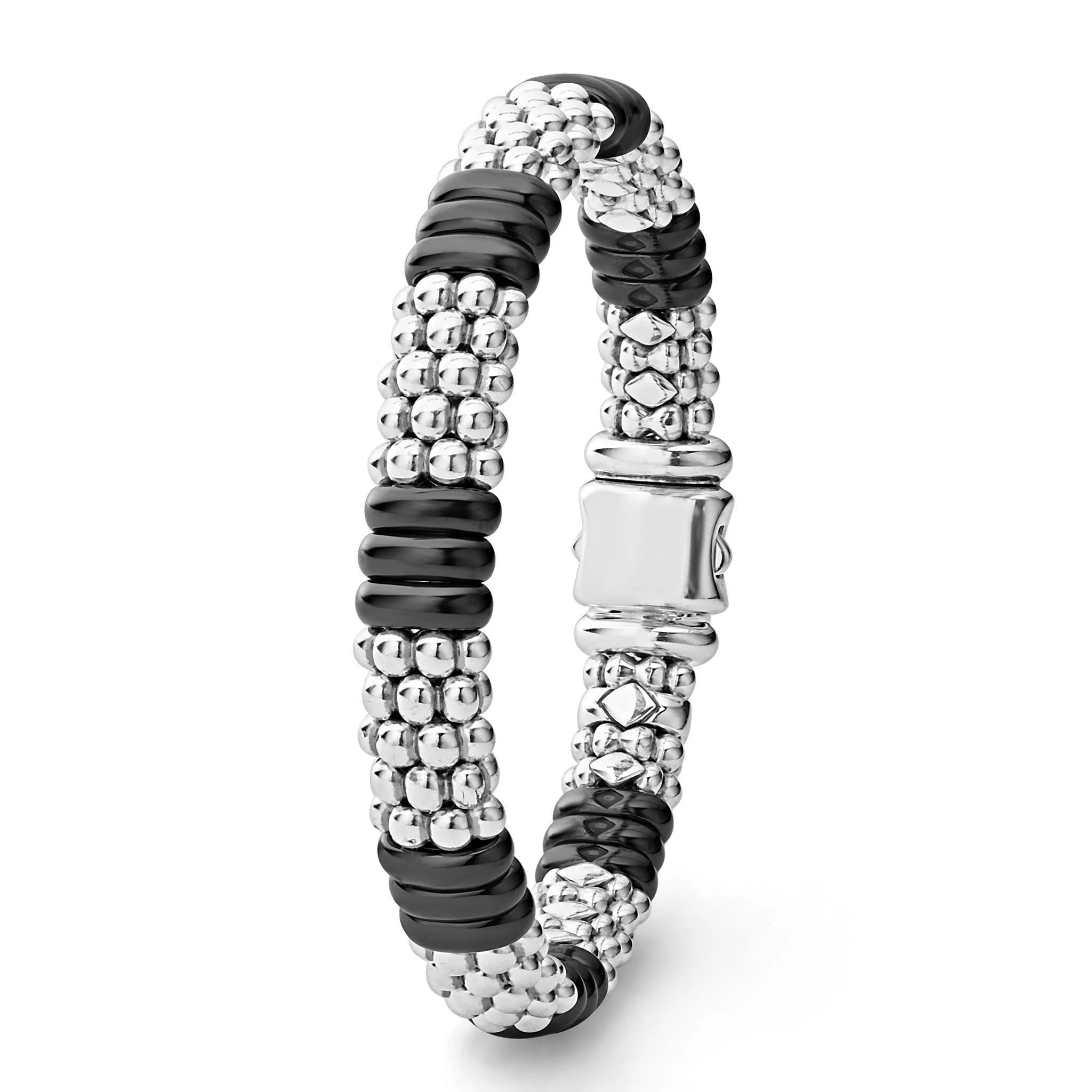 Black Caviar Black Ceramic Caviar Beaded Bracelet | 9mm - Image 4