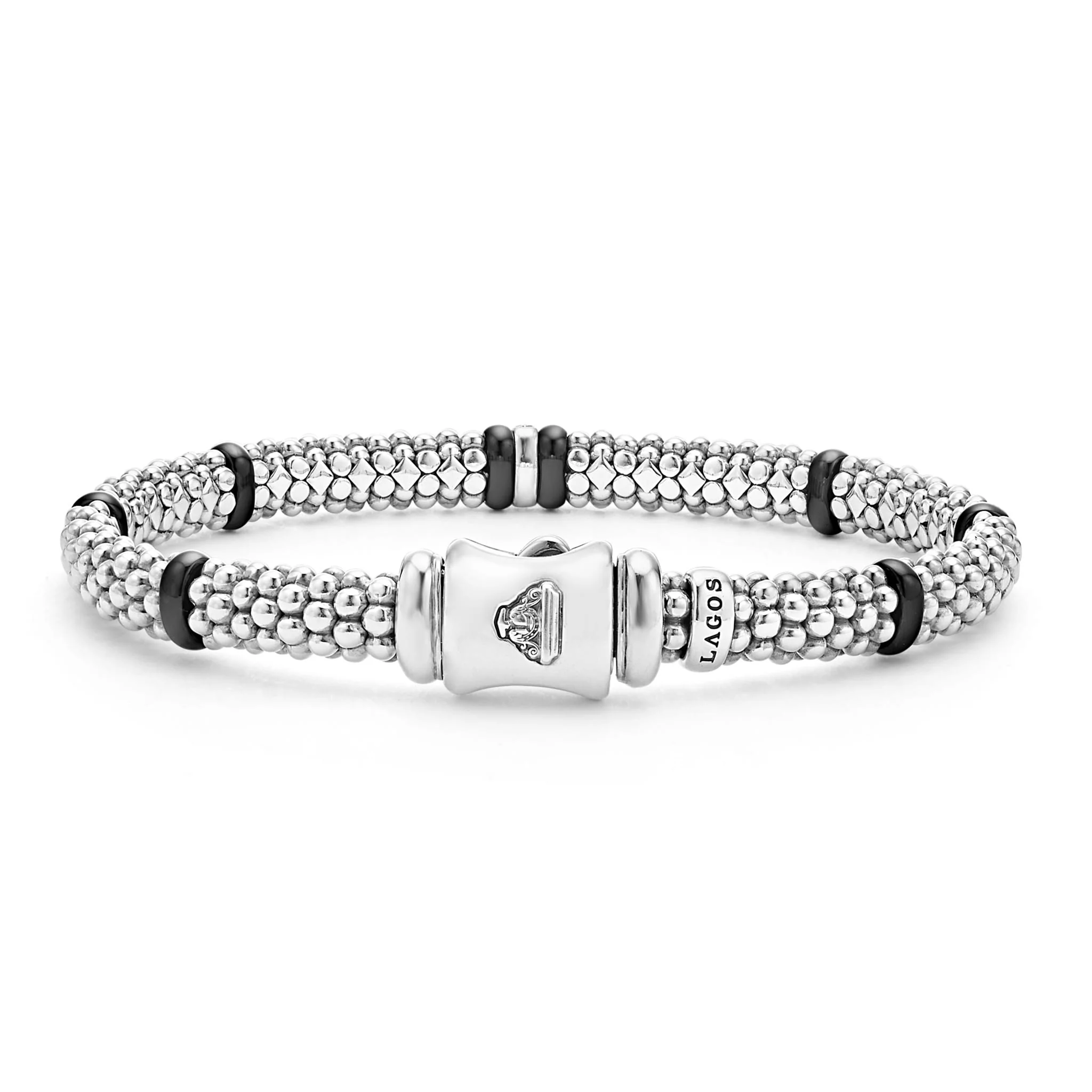 Black Caviar Black Single Station Diamond Caviar Bracelet | 6mm - Image 4
