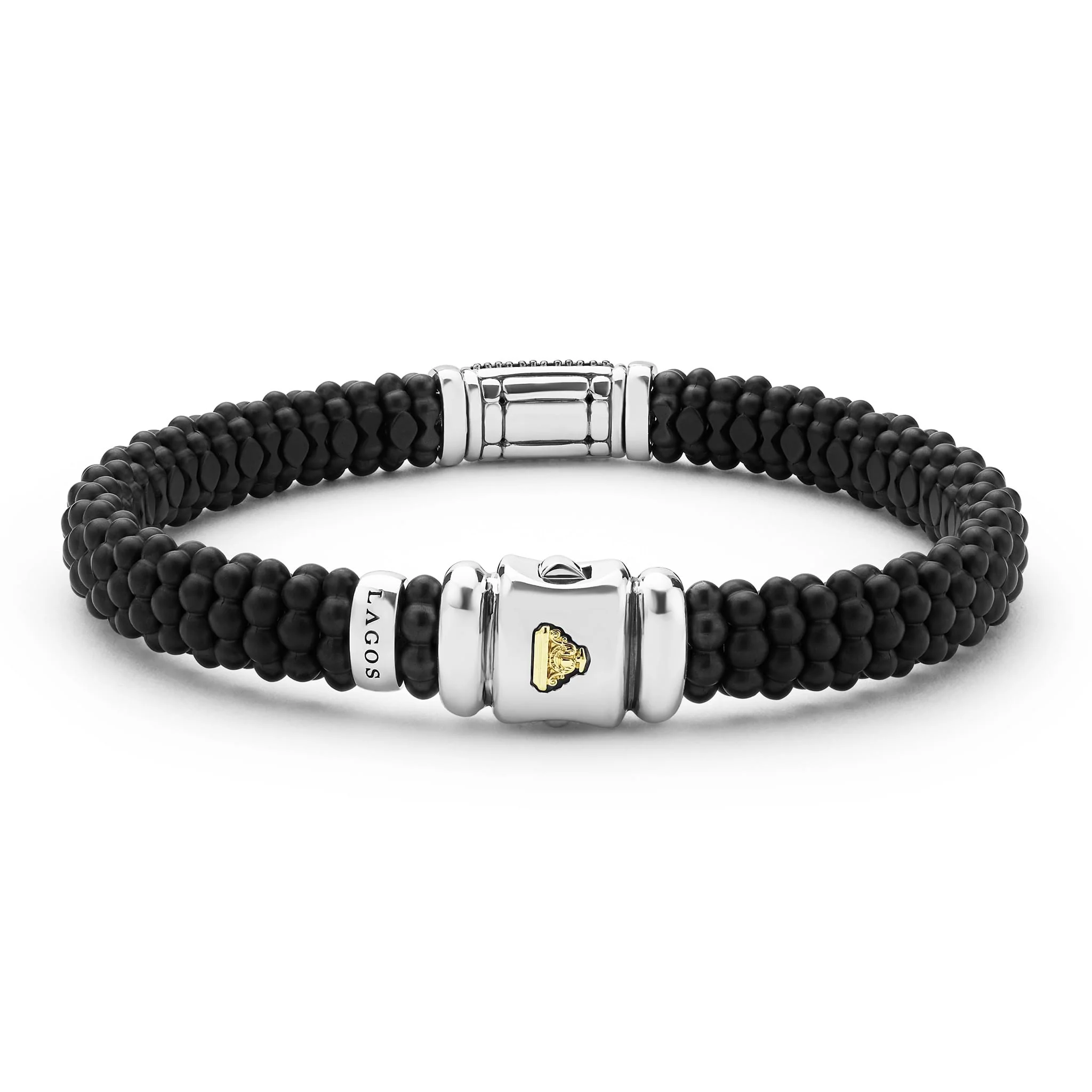 Black Caviar Two-Tone Matte Black Ceramic Black Diamond Bracelet | 9mm - Image 4