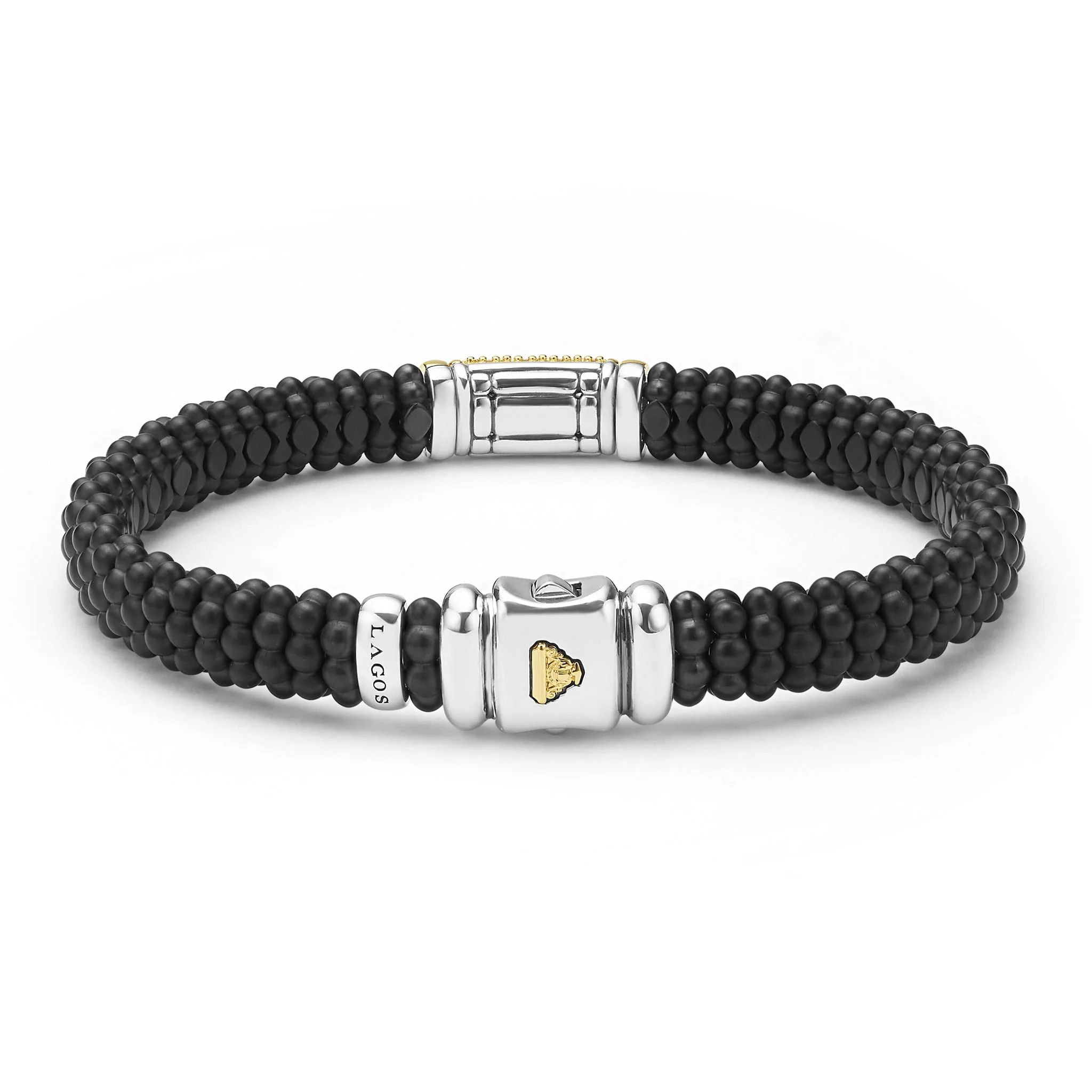 Black Caviar Two-Tone Matte Black Ceramic Diamond Bracelet | 9mm - Image 4