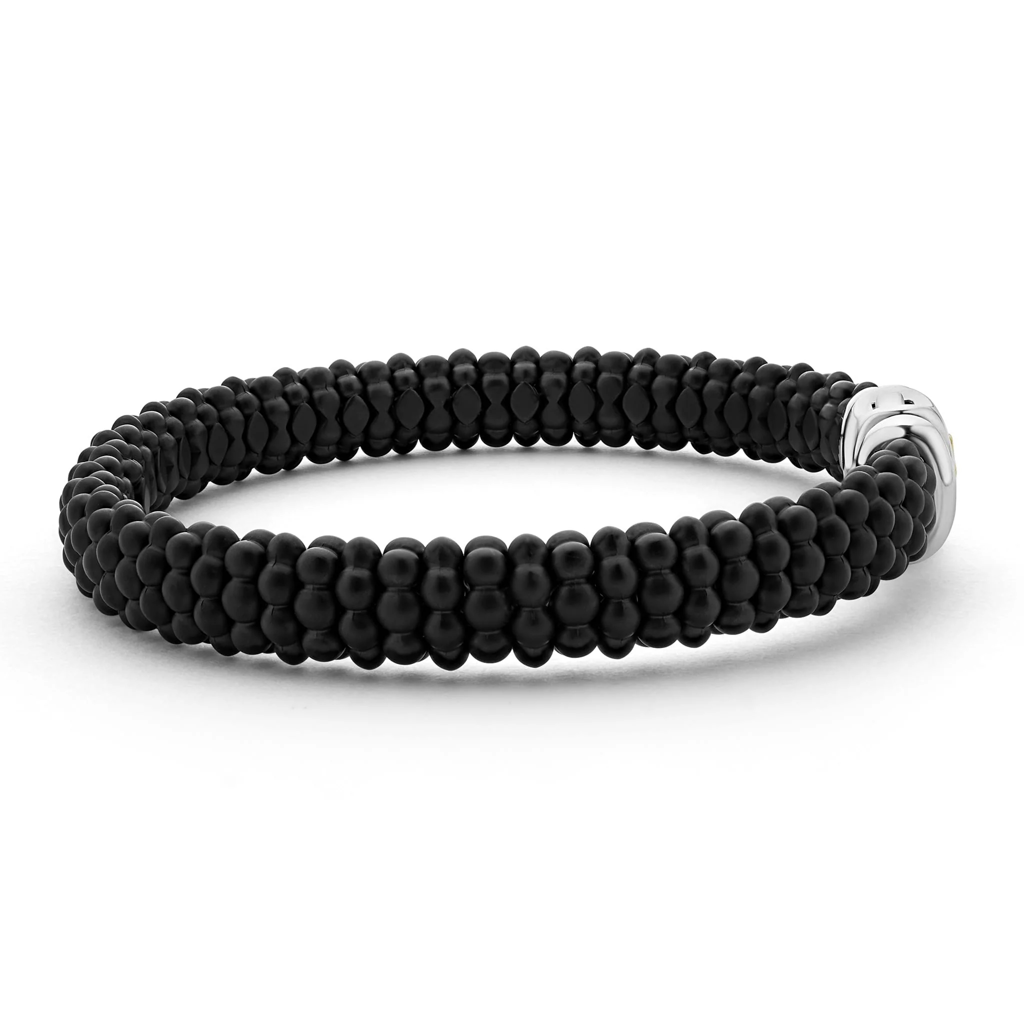 Black Caviar Matte Black Ceramic Beaded Bracelet | 9mm - Image 3
