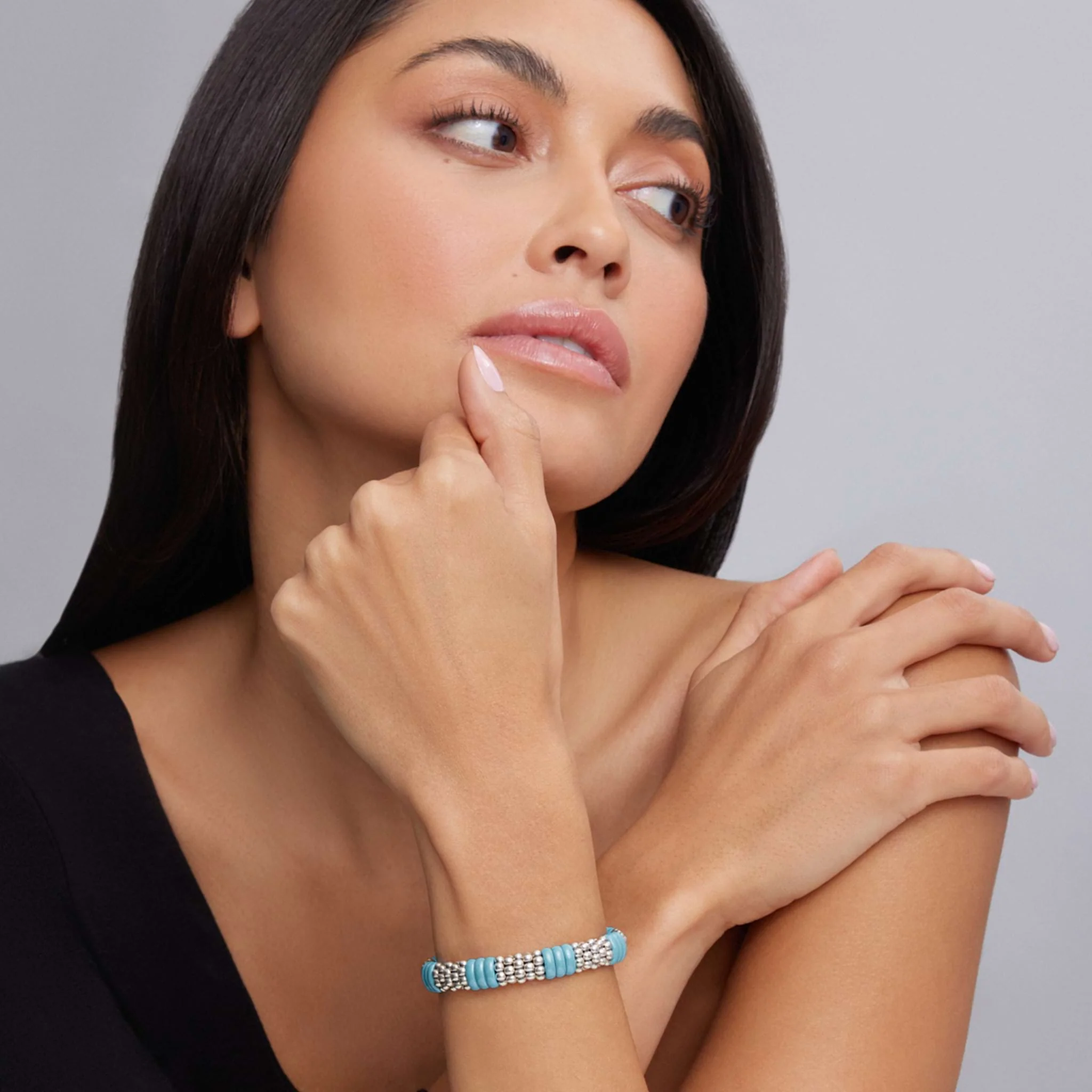 Blue Caviar Blue Ceramic Caviar Beaded Bracelet | 9mm - Image 2