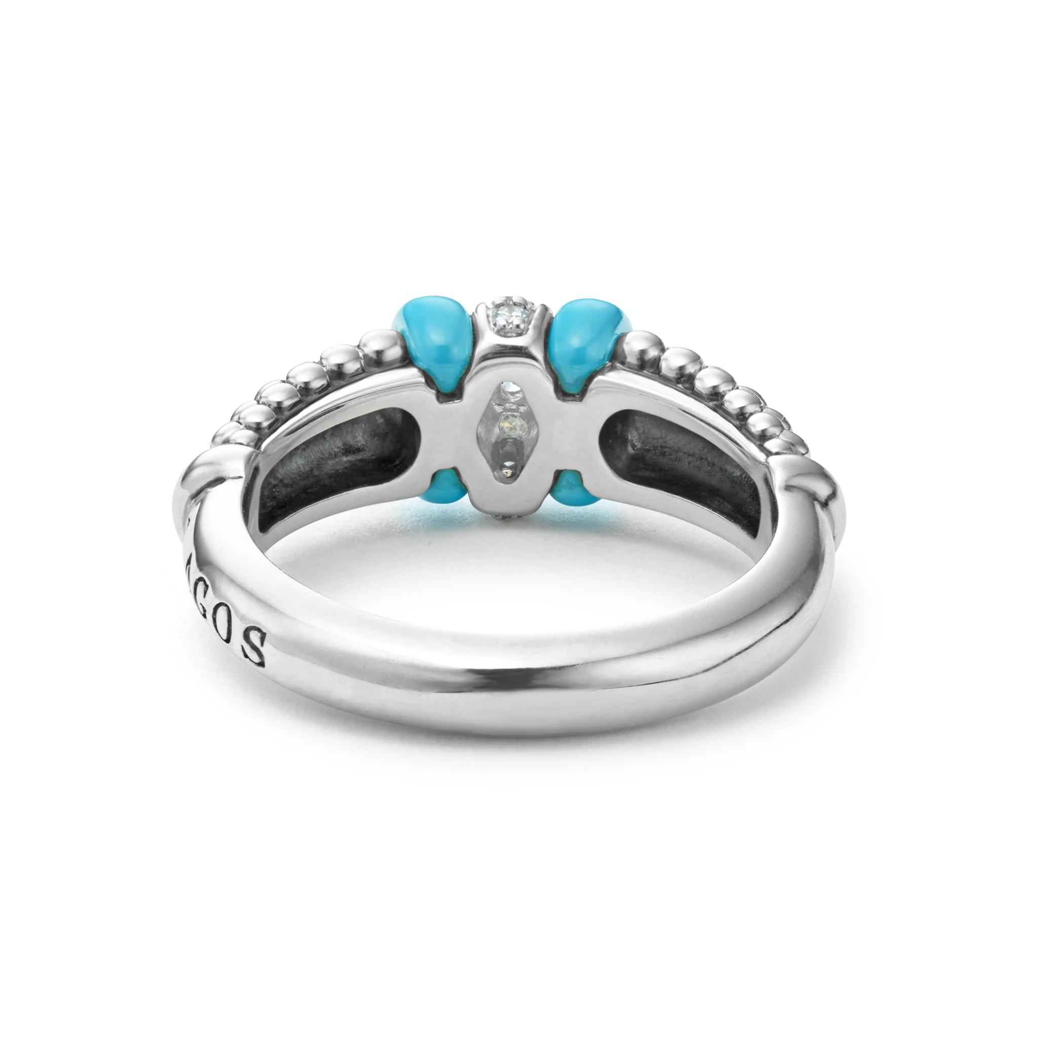 Blue Caviar Blue Ceramic and Caviar Diamond Ring - Image 5
