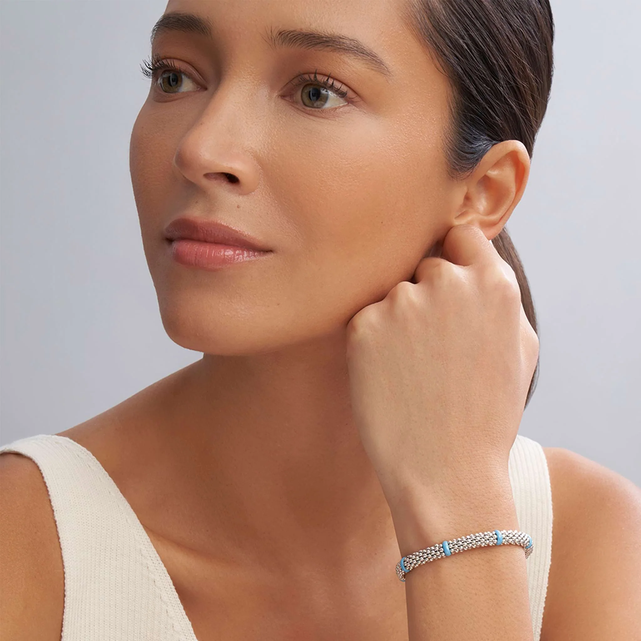 Blue Caviar Blue Ceramic Station Caviar Bracelet | 6mm - Image 2