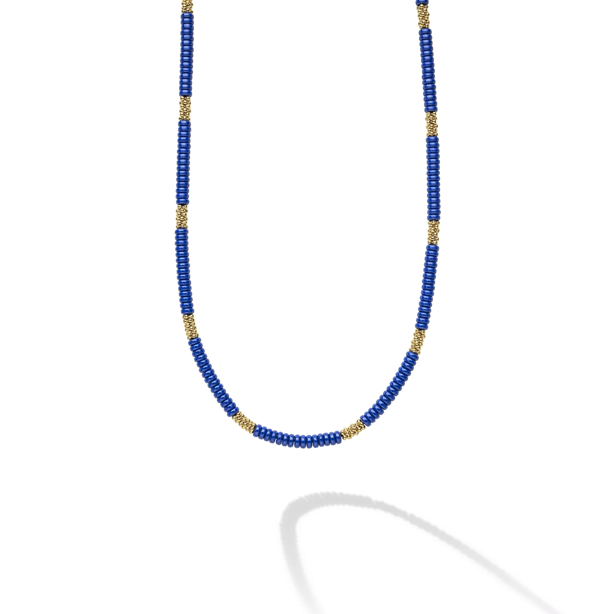 Blue Caviar Ceramic Caviar Beaded Necklace 18 inch Studio