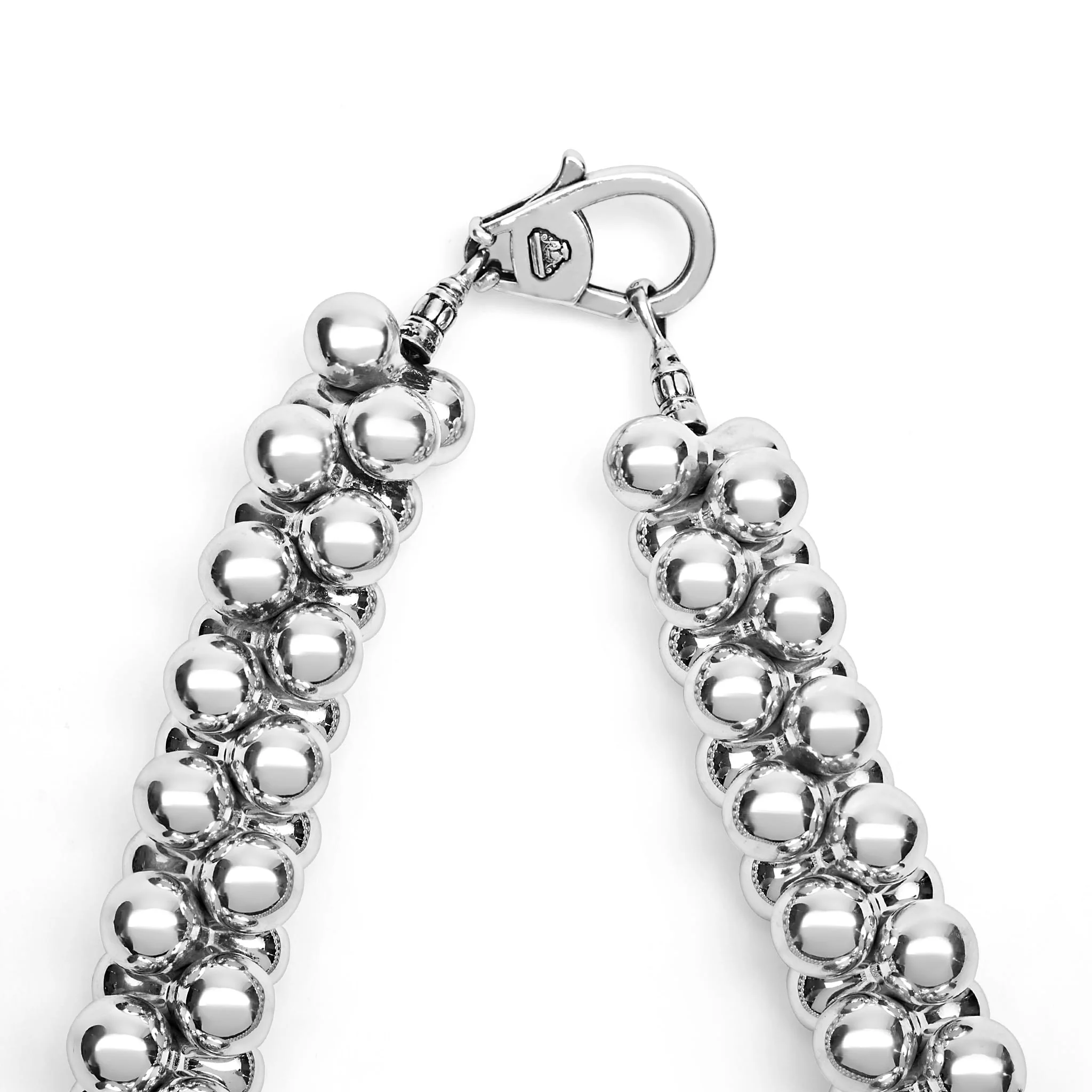 Caviar Bubbly Sterling Silver Beaded Statement Necklace - Image 5