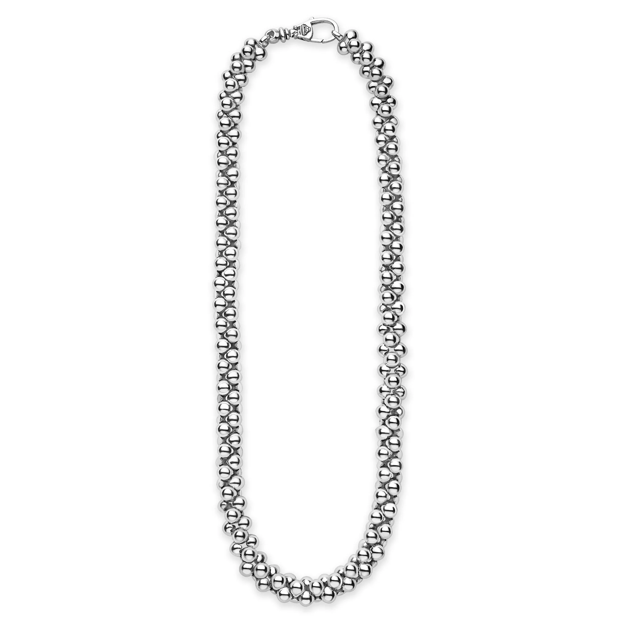 Caviar Bubbly Silver Beaded Necklace - Image 3