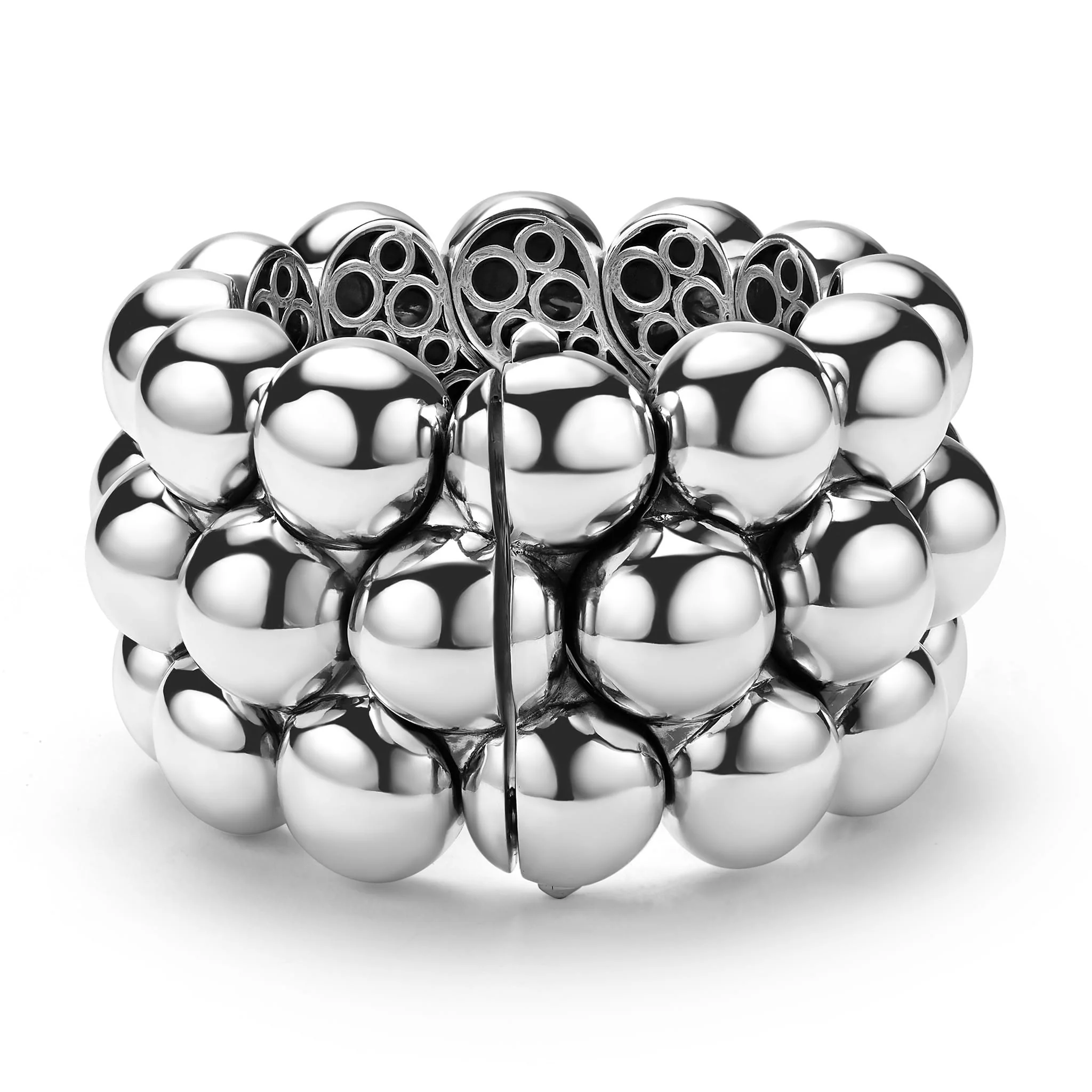 Caviar Bubbly Silver Statement Bracelet - Image 4