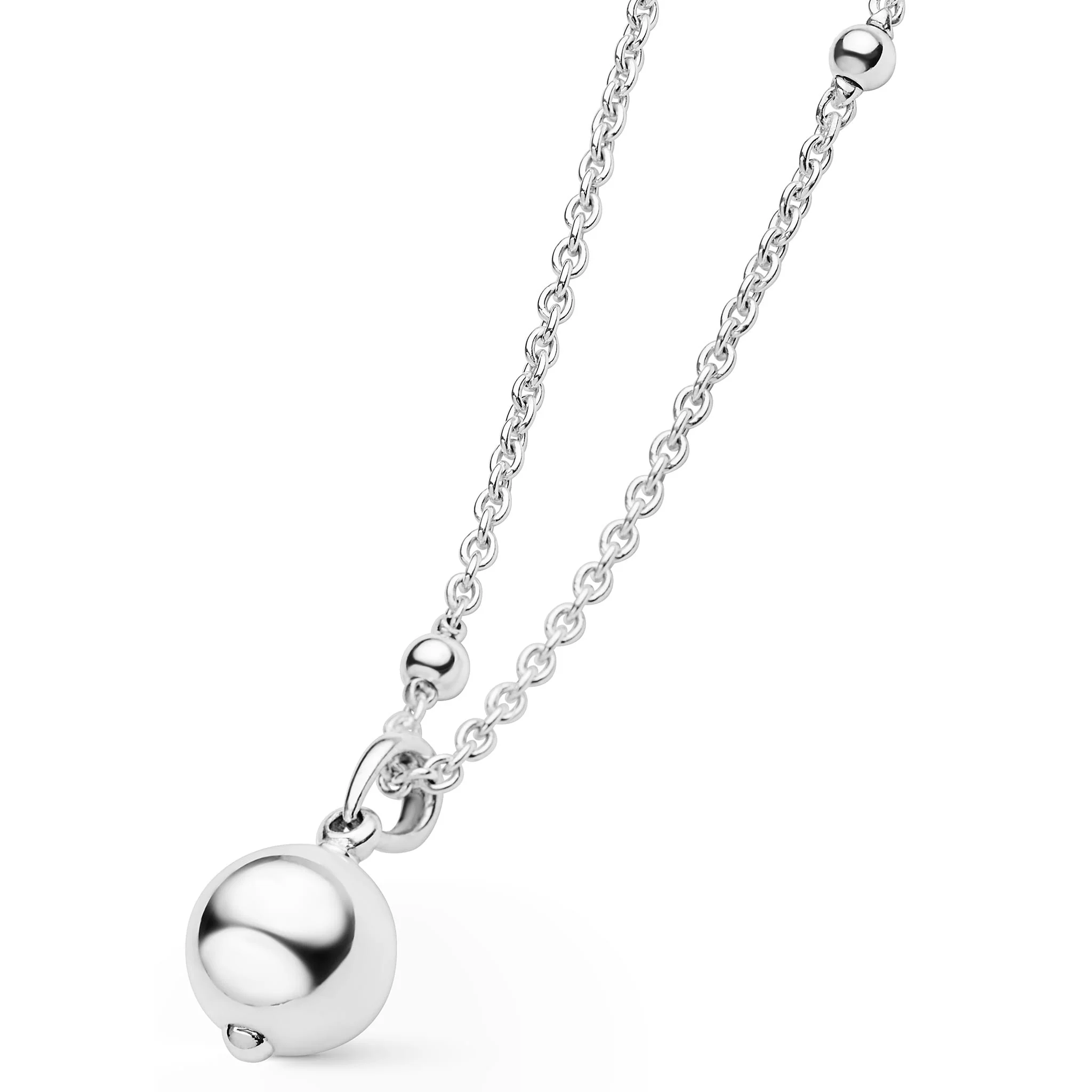 Caviar Bubbly Silver Beaded Pendant Necklace | 12mm - Image 4