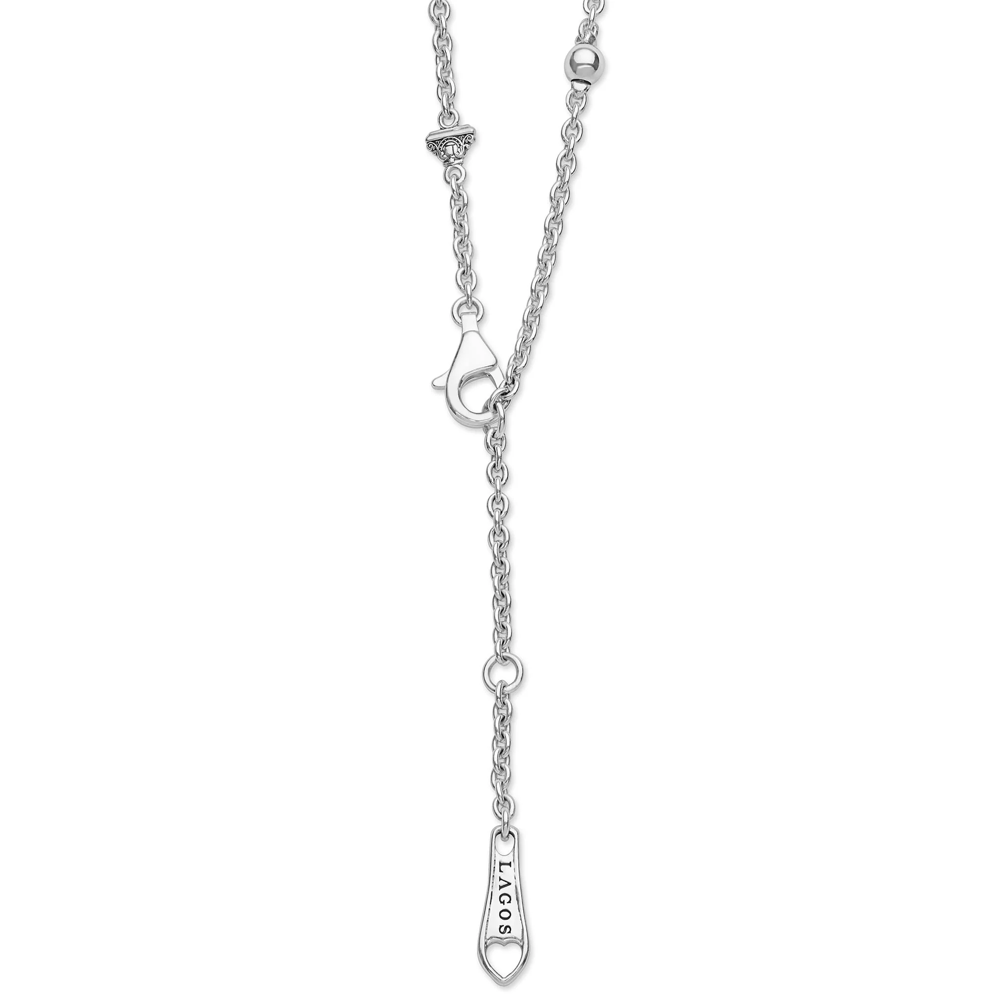 Caviar Bubbly Silver Beaded Pendant Necklace | 12mm - Image 5