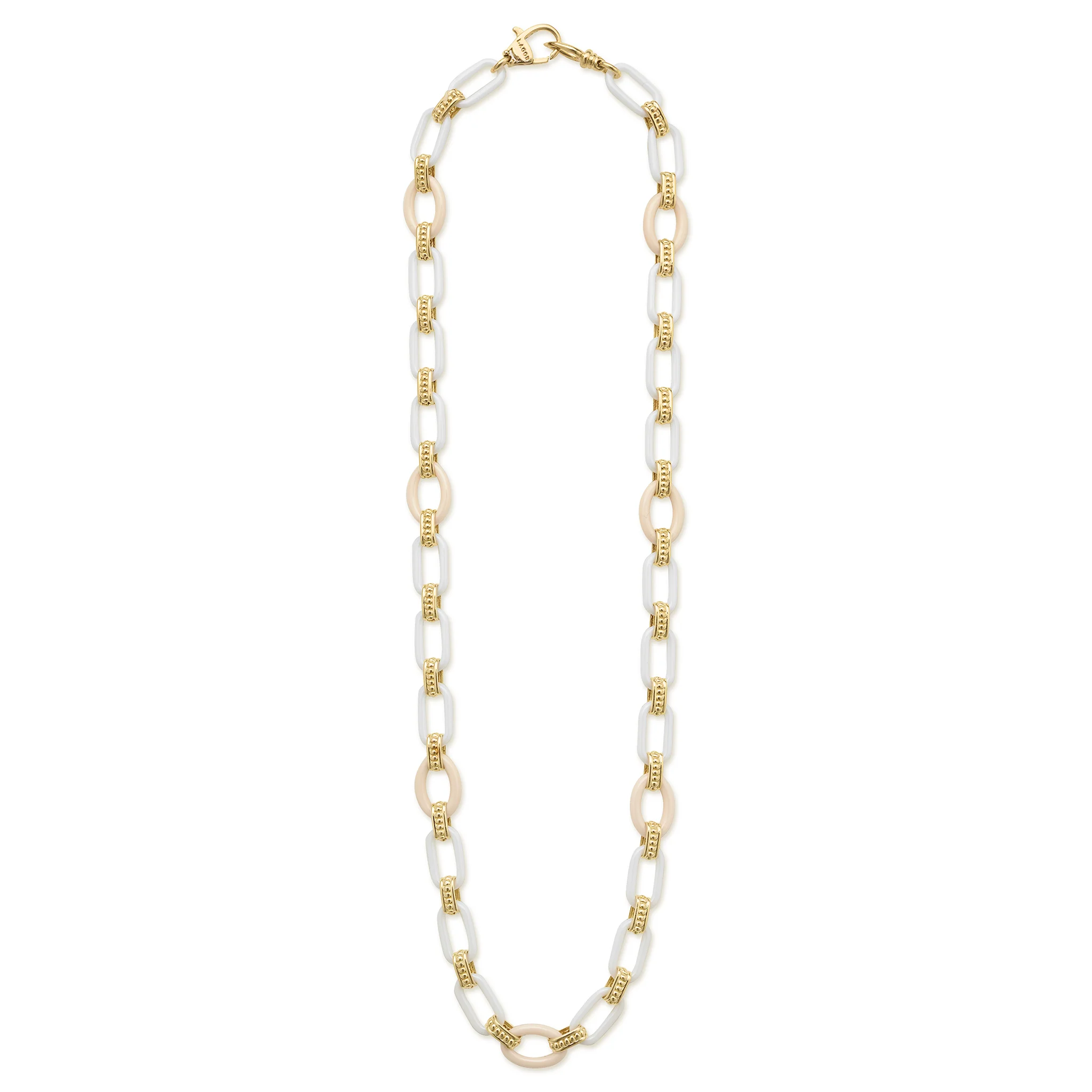 Caviar Color 18K Gold and White Ceramic Necklace - Image 2