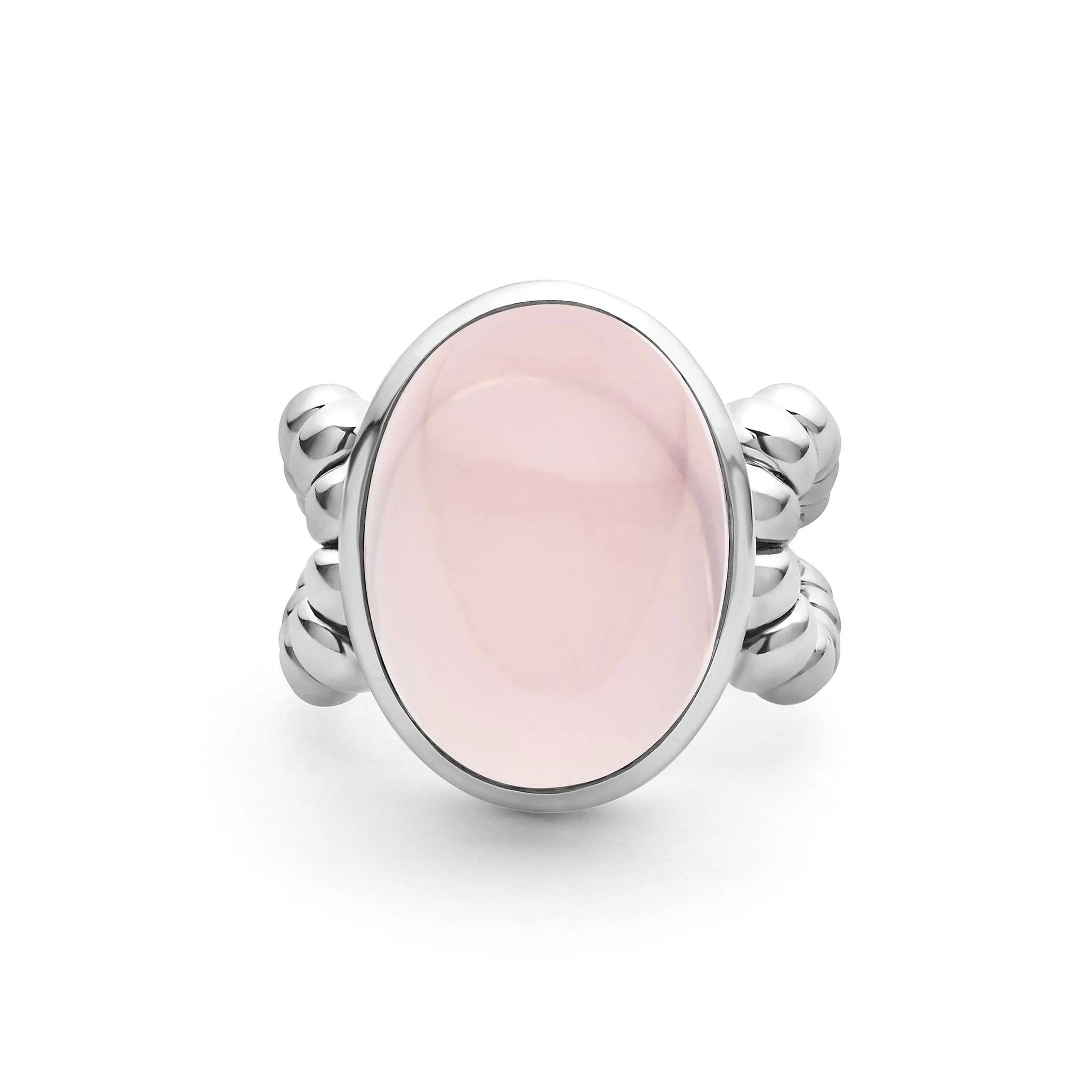 Caviar Color Sterling Silver Rose Quartz Ring - Image 50