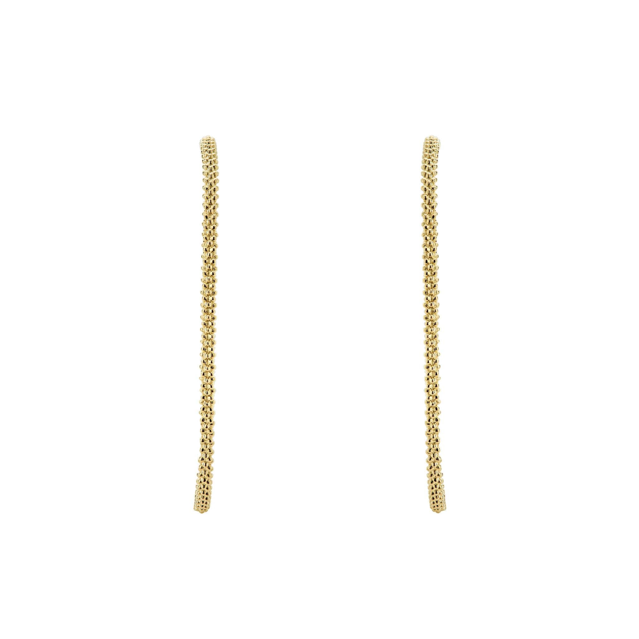 Caviar Gold Large 18K Gold Caviar Hoop Earrings - Image 3