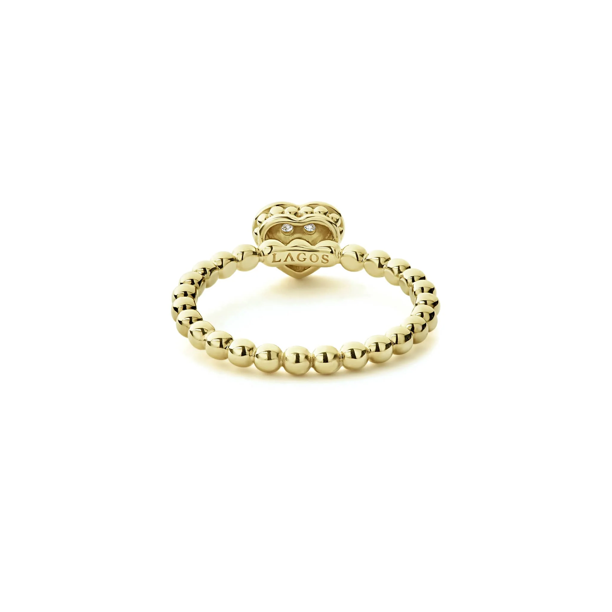 Caviar Gold 18K Gold Heart Diamond Ring - Image 5