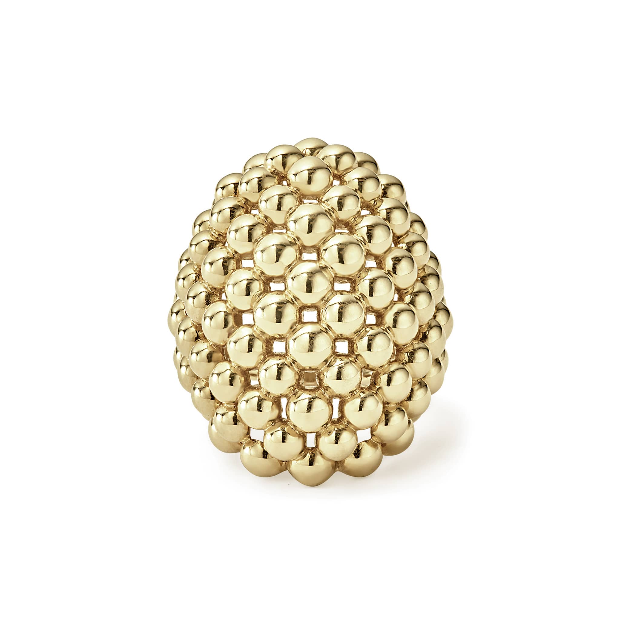 Caviar Gold 18K Gold Oval Statement Ring - Image 3