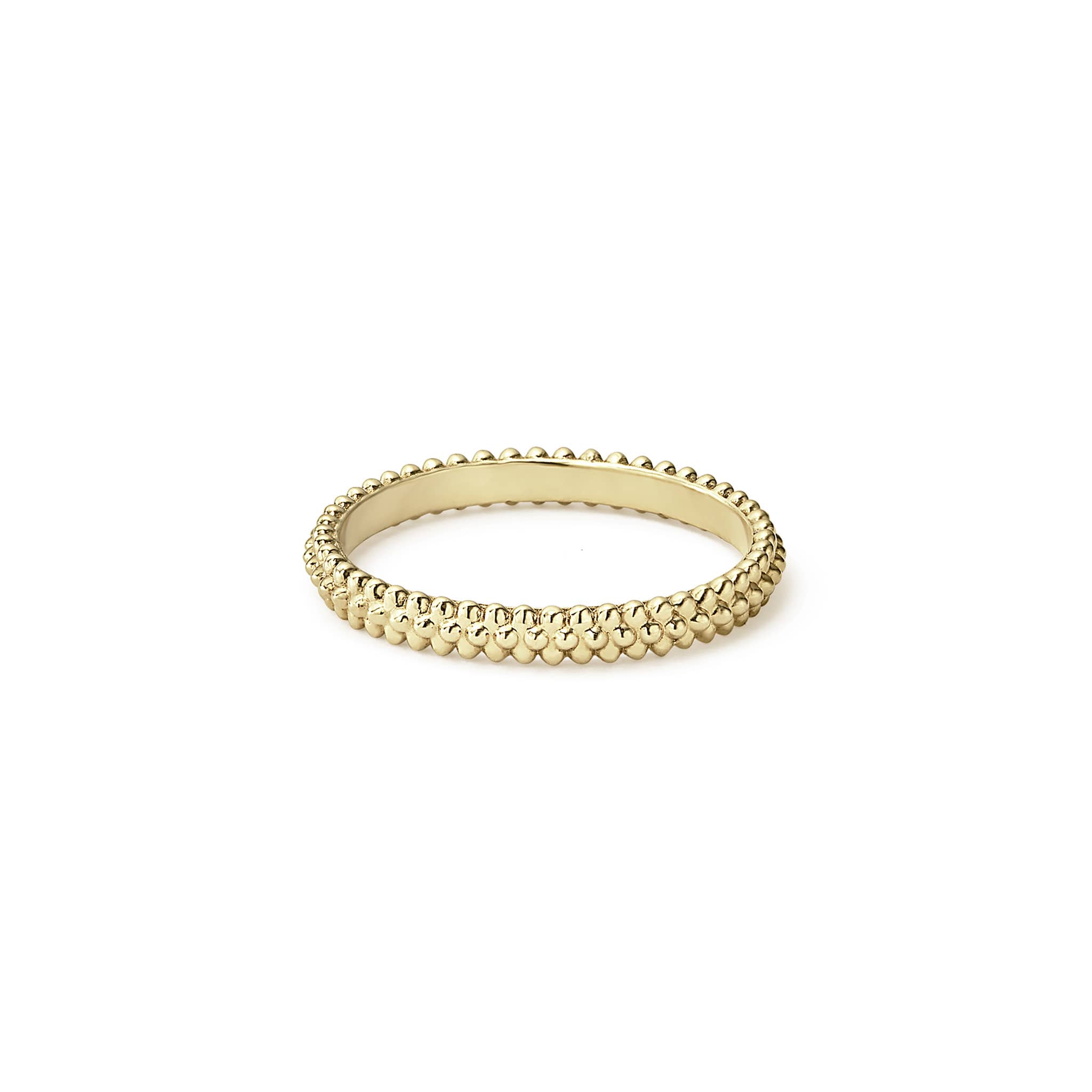 Caviar Gold 18K Gold Caviar Stacking Ring - Image 3
