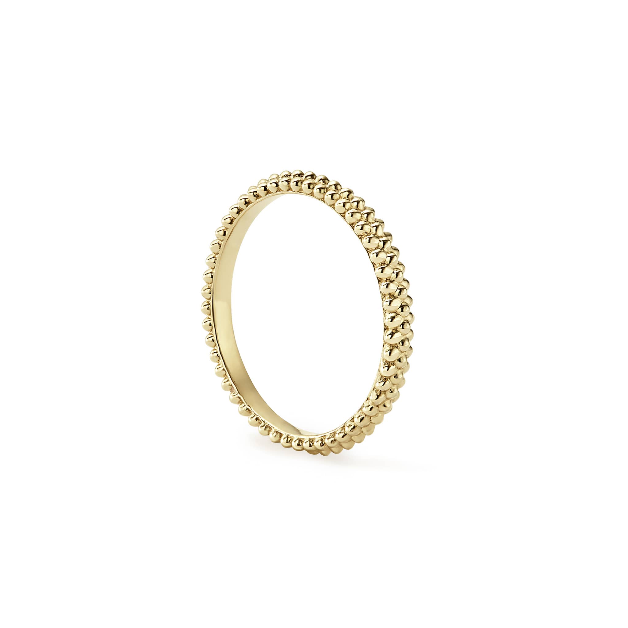 Caviar Gold 18K Gold Caviar Stacking Ring - Image 4