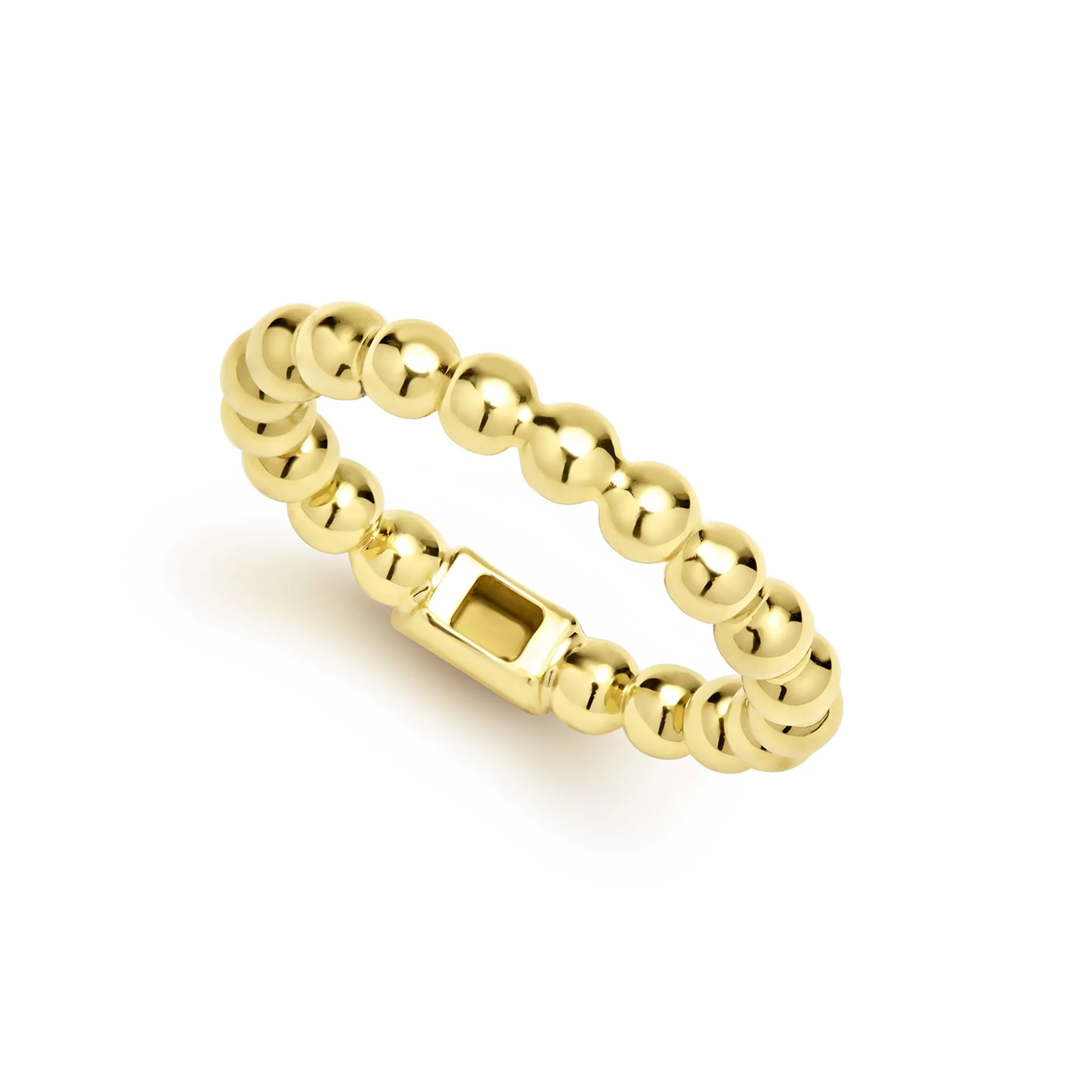 Caviar Gold 18K Gold Caviar Beaded Stacking Ring