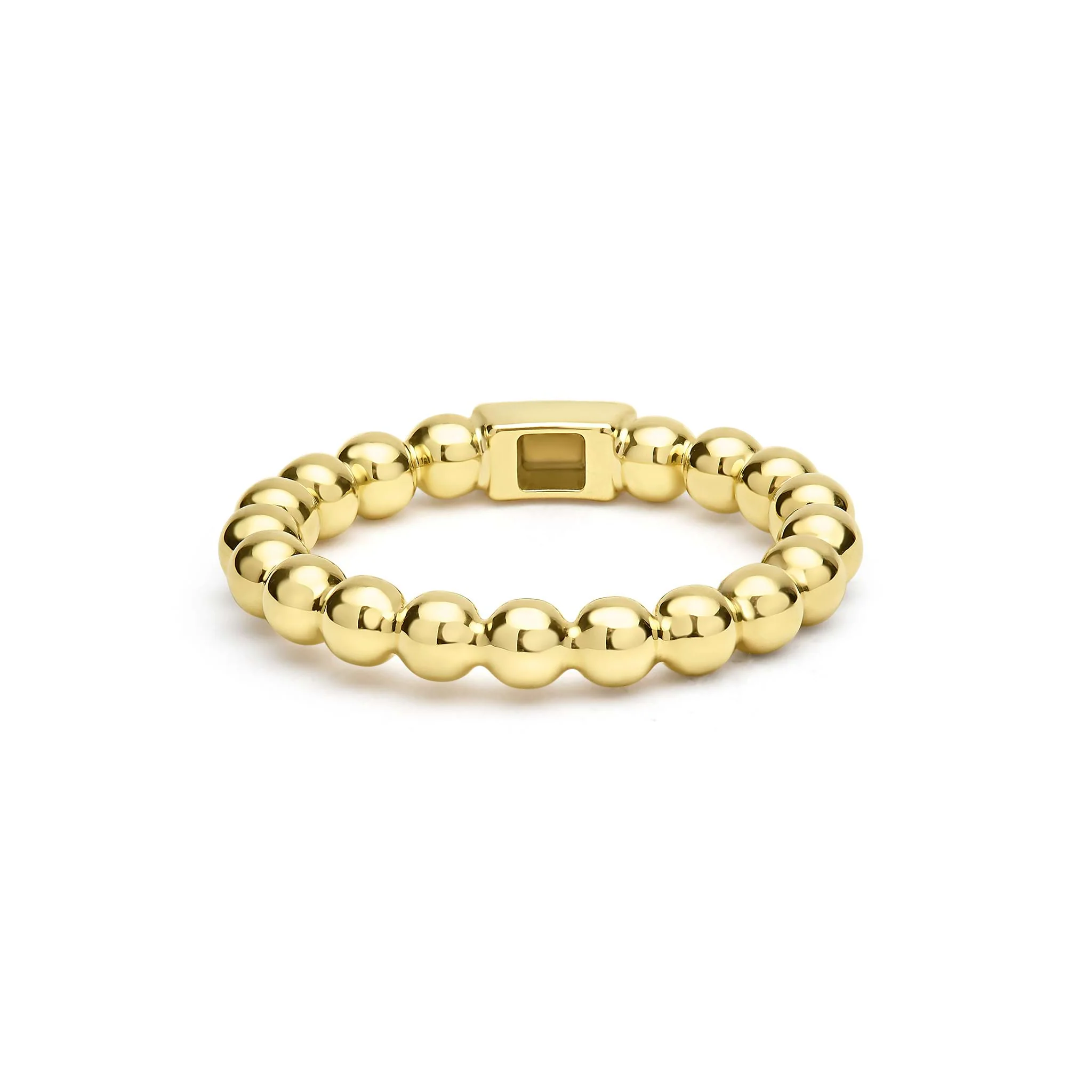 Caviar Gold 18K Gold Caviar Beaded Stacking Ring - Image 3