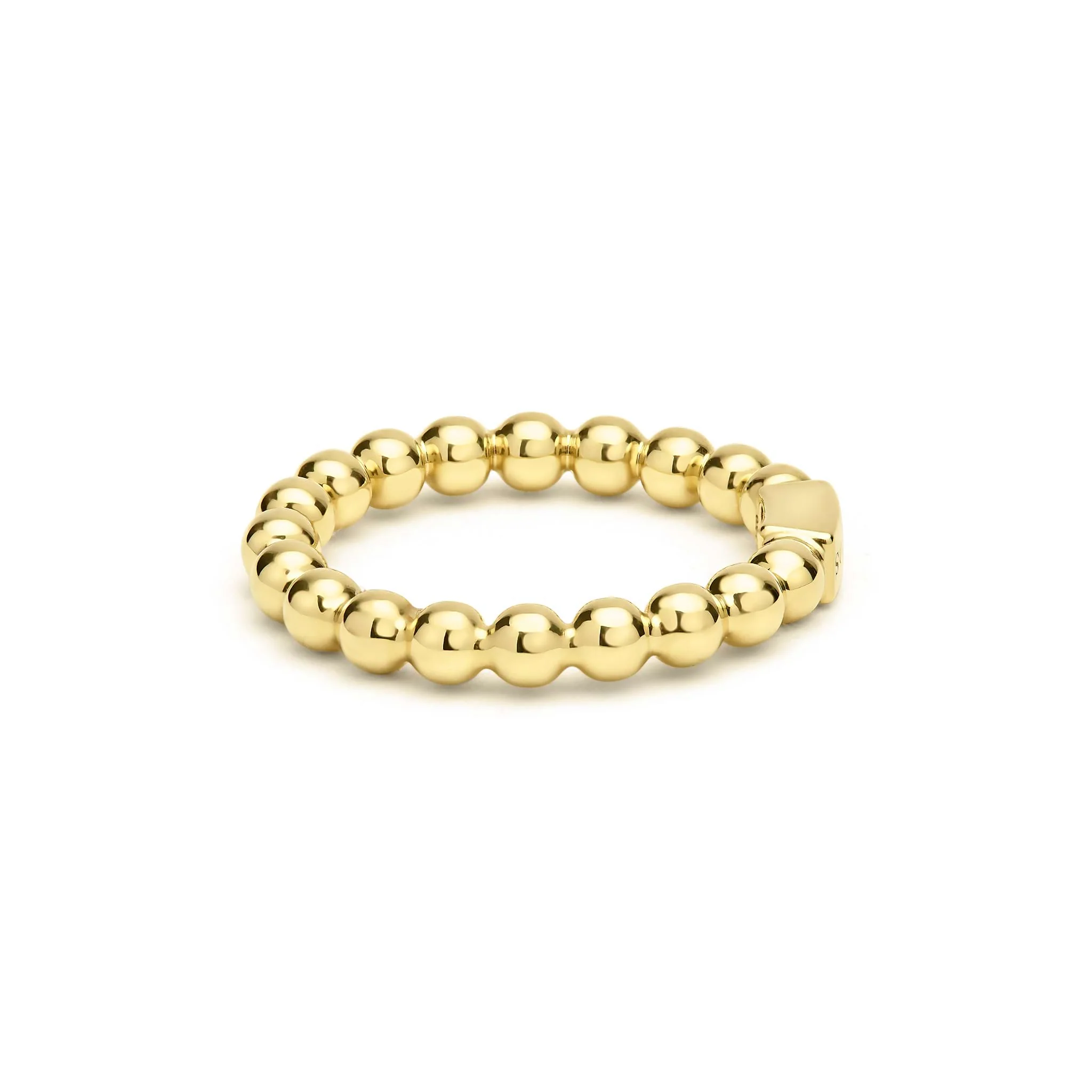 Caviar Gold 18K Gold Caviar Beaded Stacking Ring - Image 4