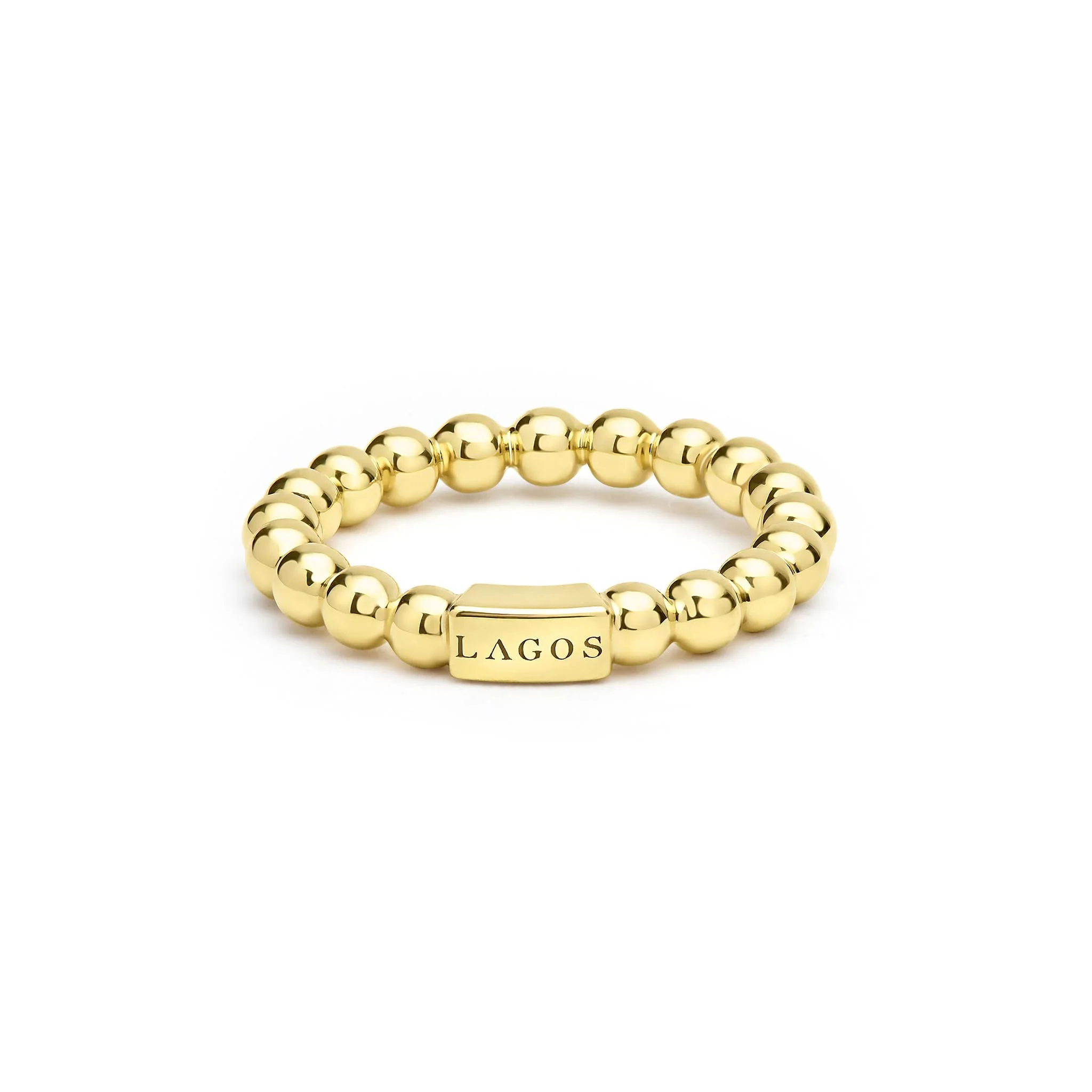 Caviar Gold 18K Gold Caviar Beaded Stacking Ring - Image 5