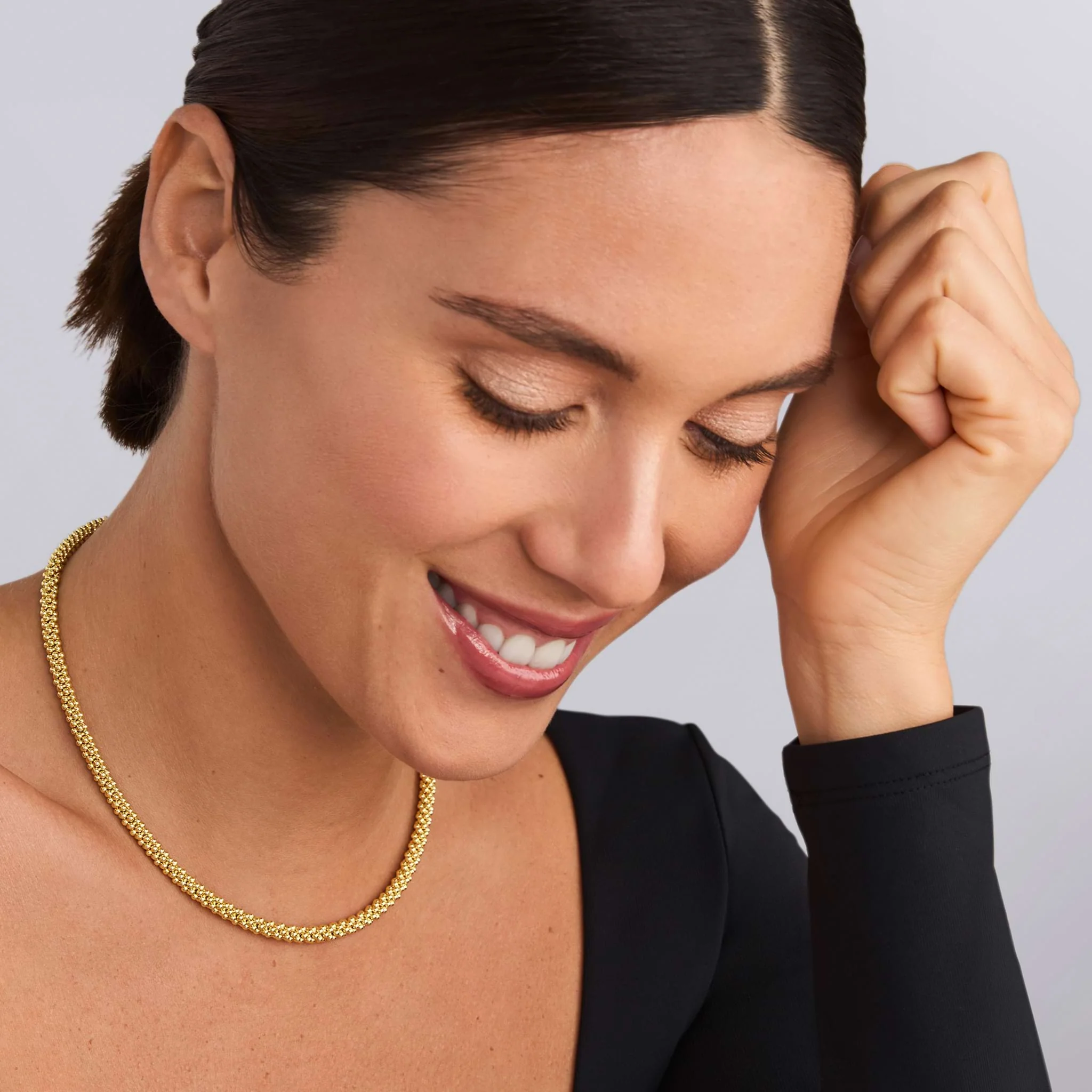 Caviar Gold 18K Gold Caviar Necklace | 4mm - Image 2