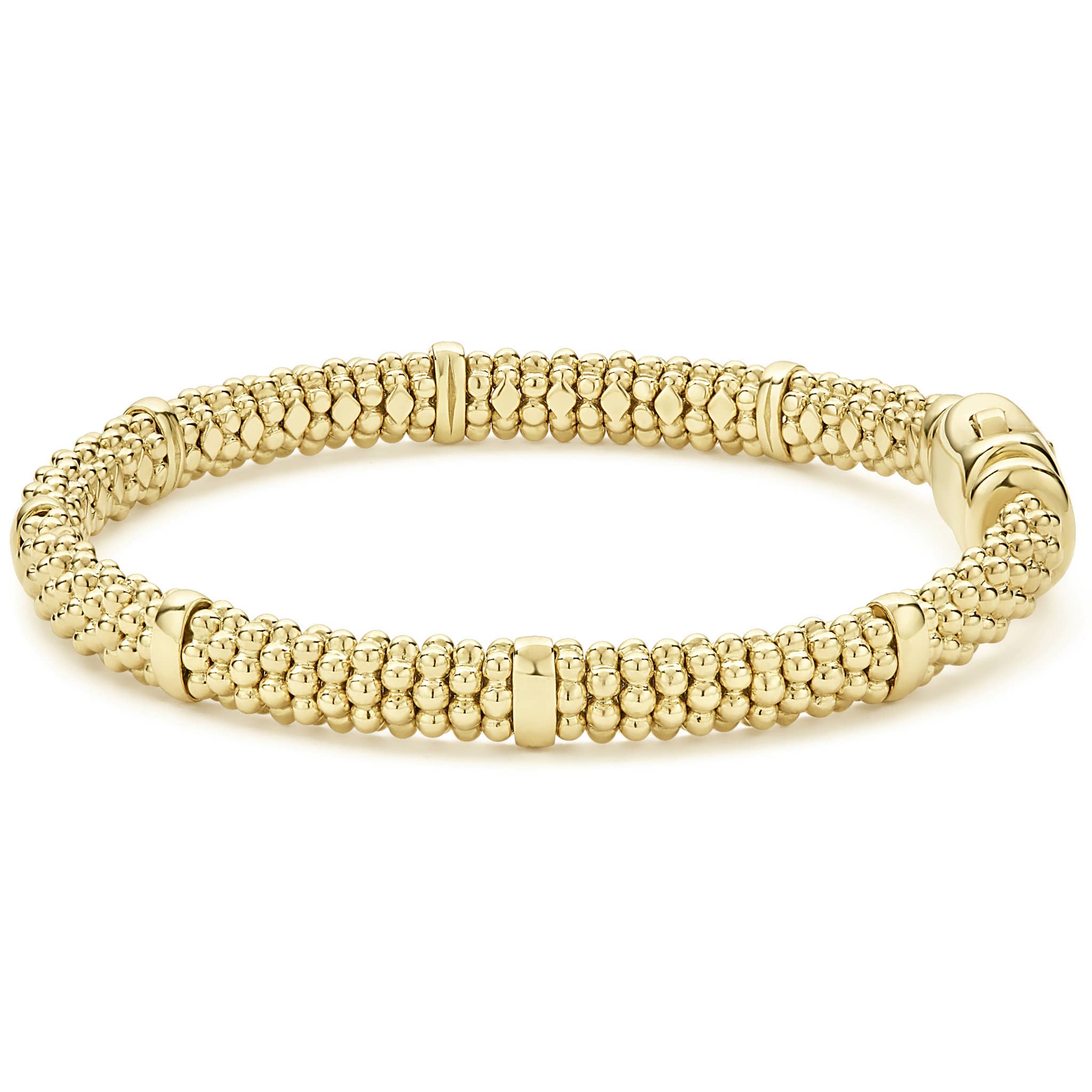 Caviar Gold 18K Gold Station Caviar Bracelet | 6mm - Image 4