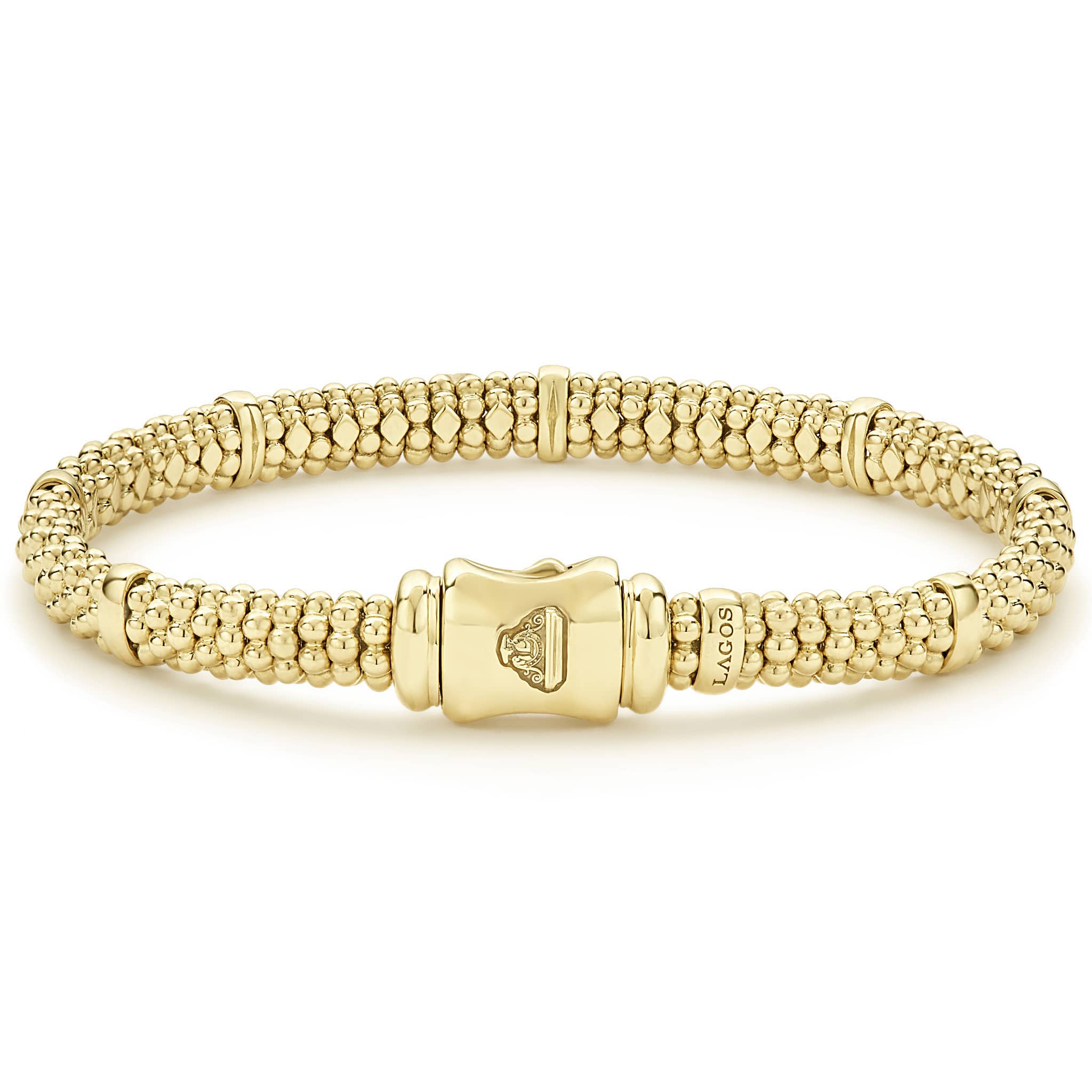 Caviar Gold 18K Gold Station Caviar Bracelet | 6mm - Image 5