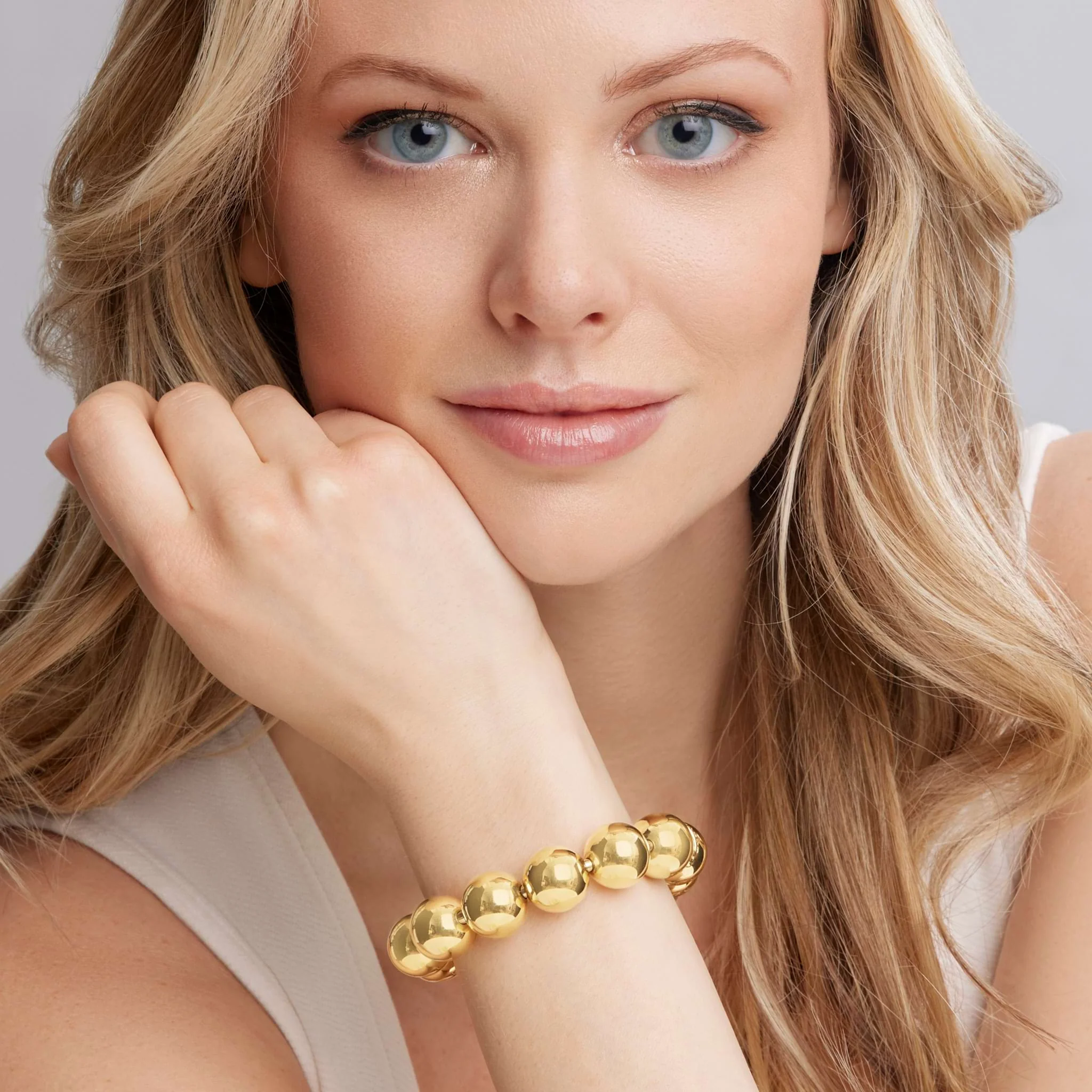 Caviar Gold 18K Gold Bead Bracelet | 15mm - Image 2