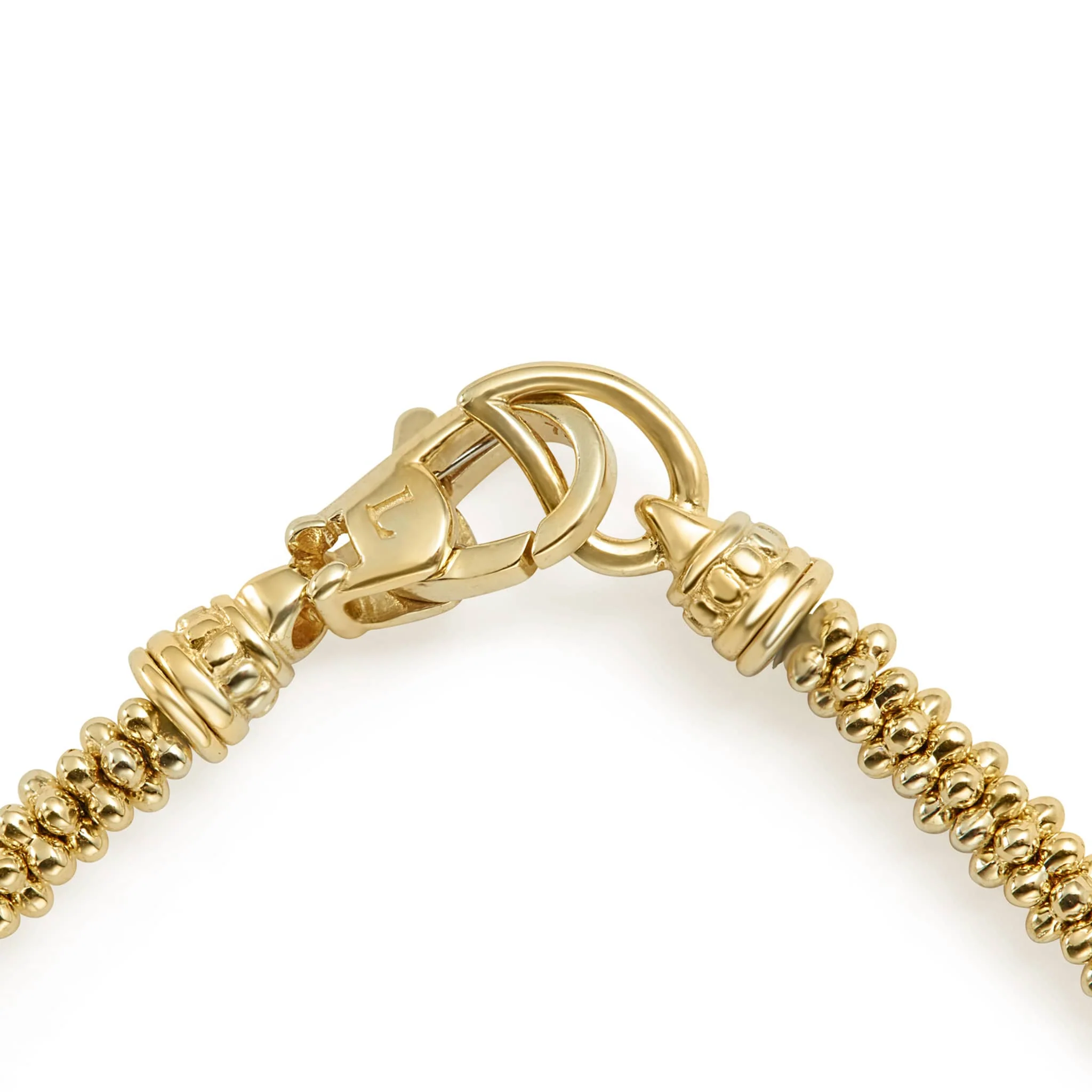 Caviar Gold Delicate 18K Gold Beaded Bracelet | 3mm - Image 3