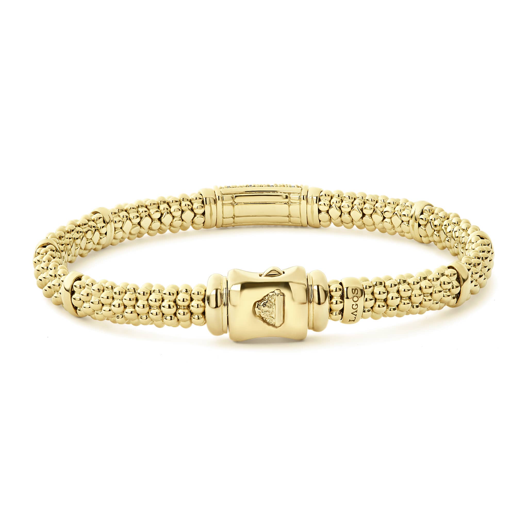 Caviar Gold 18K Gold Medium Diamond Station Bracelet | 6mm - Image 5