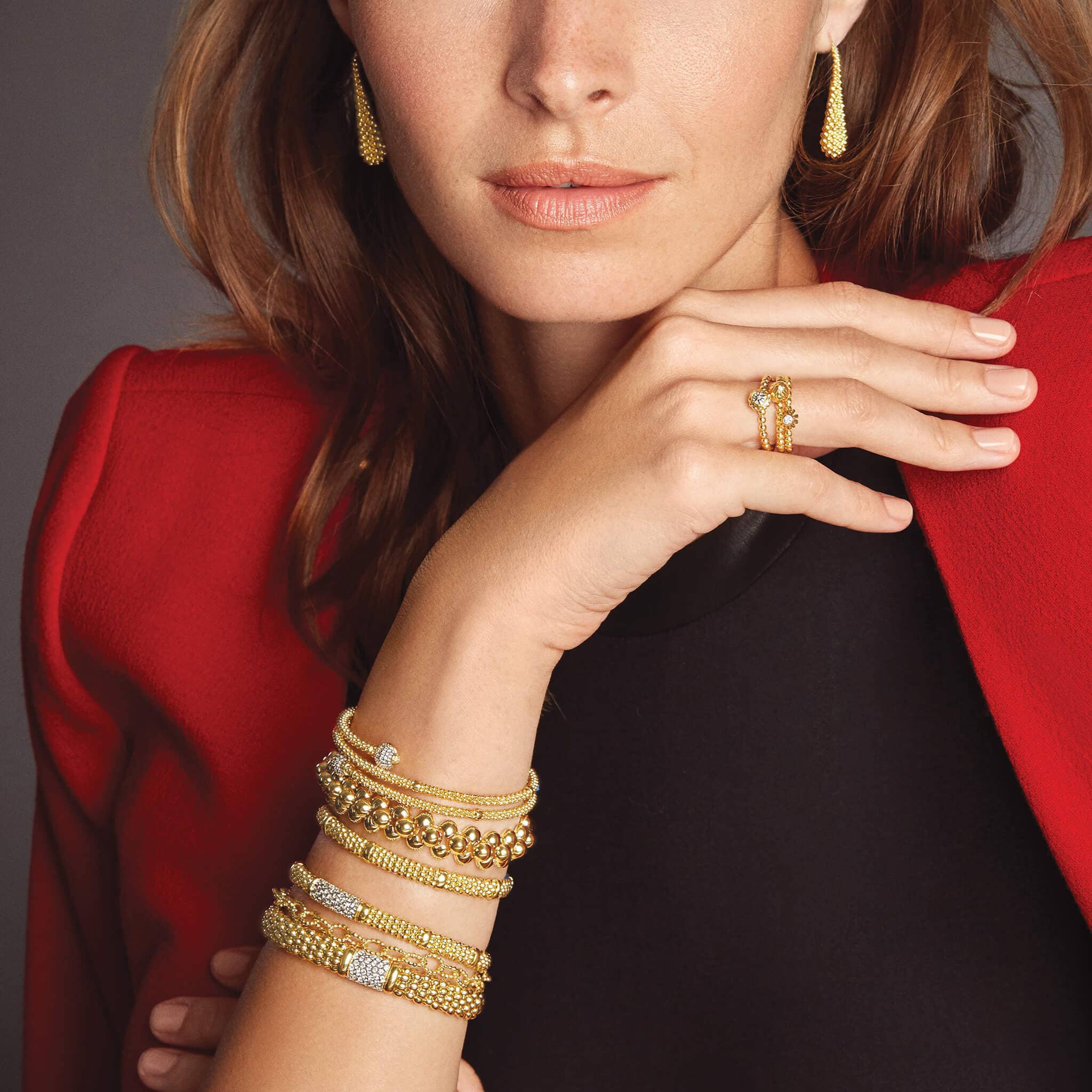 Caviar Gold Small 18K Gold Diamond Bracelet | 9mm - Image 6