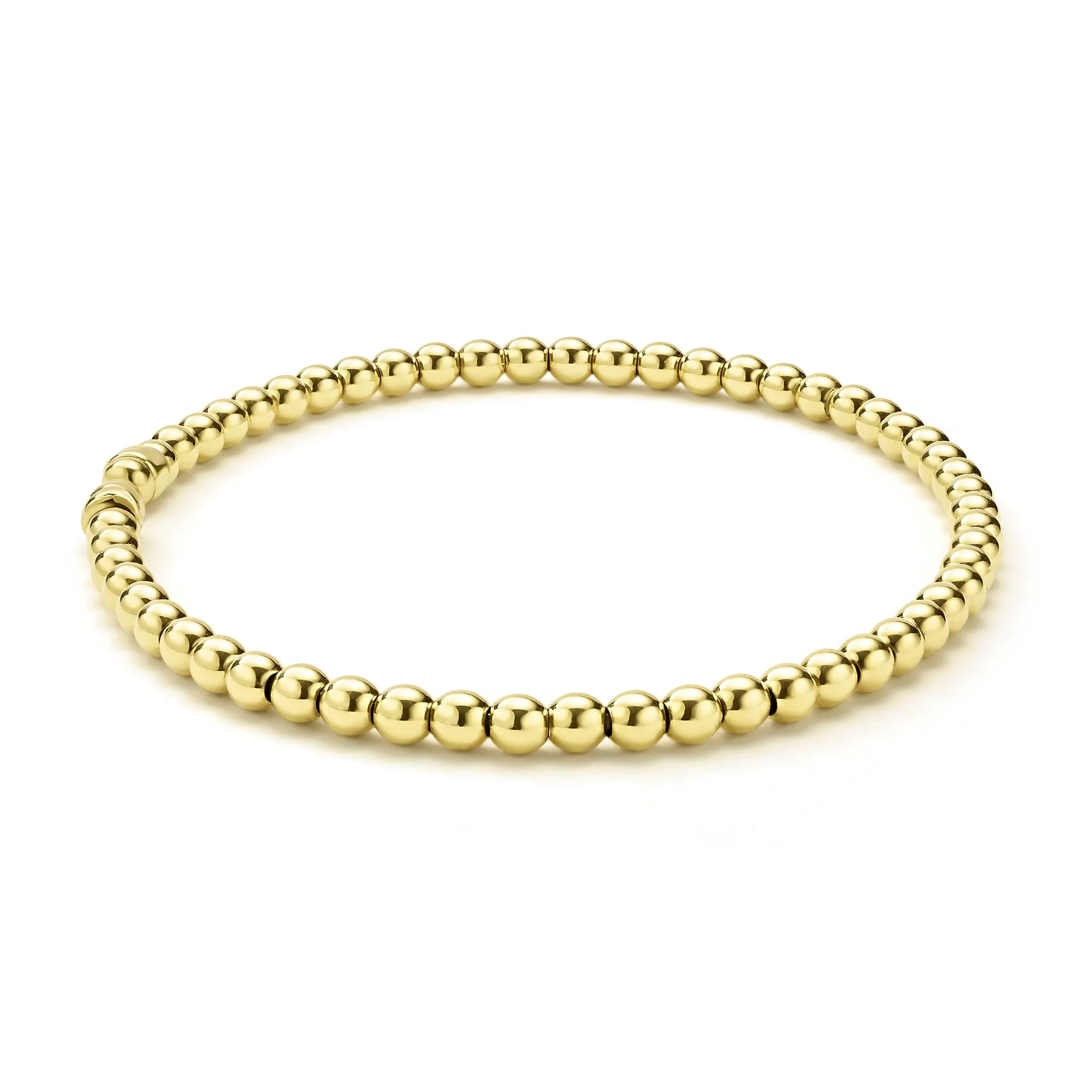 Caviar Gold 18K Gold Caviar Beaded Cuff Bracelet | 3mm - Image 3