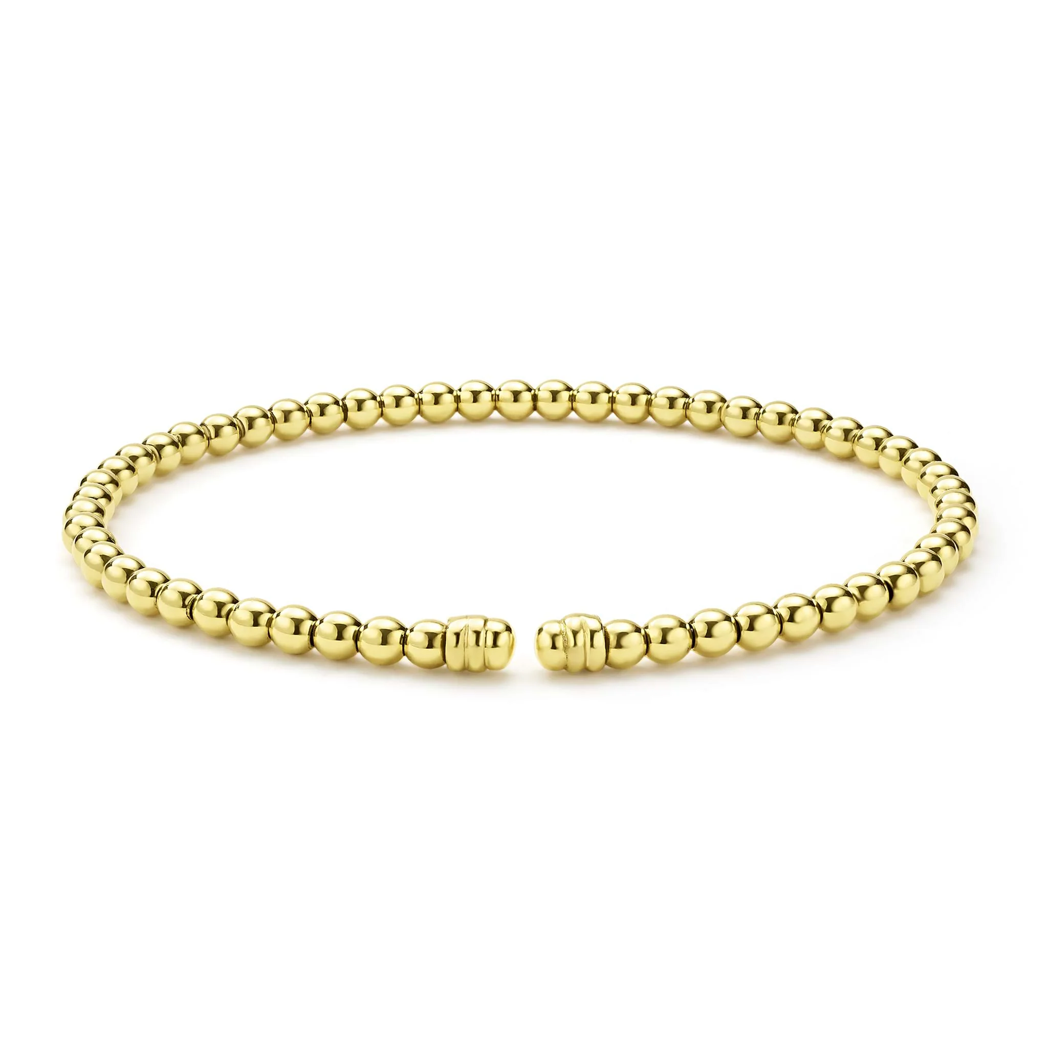 Caviar Gold 18K Gold Caviar Beaded Cuff Bracelet | 3mm - Image 4