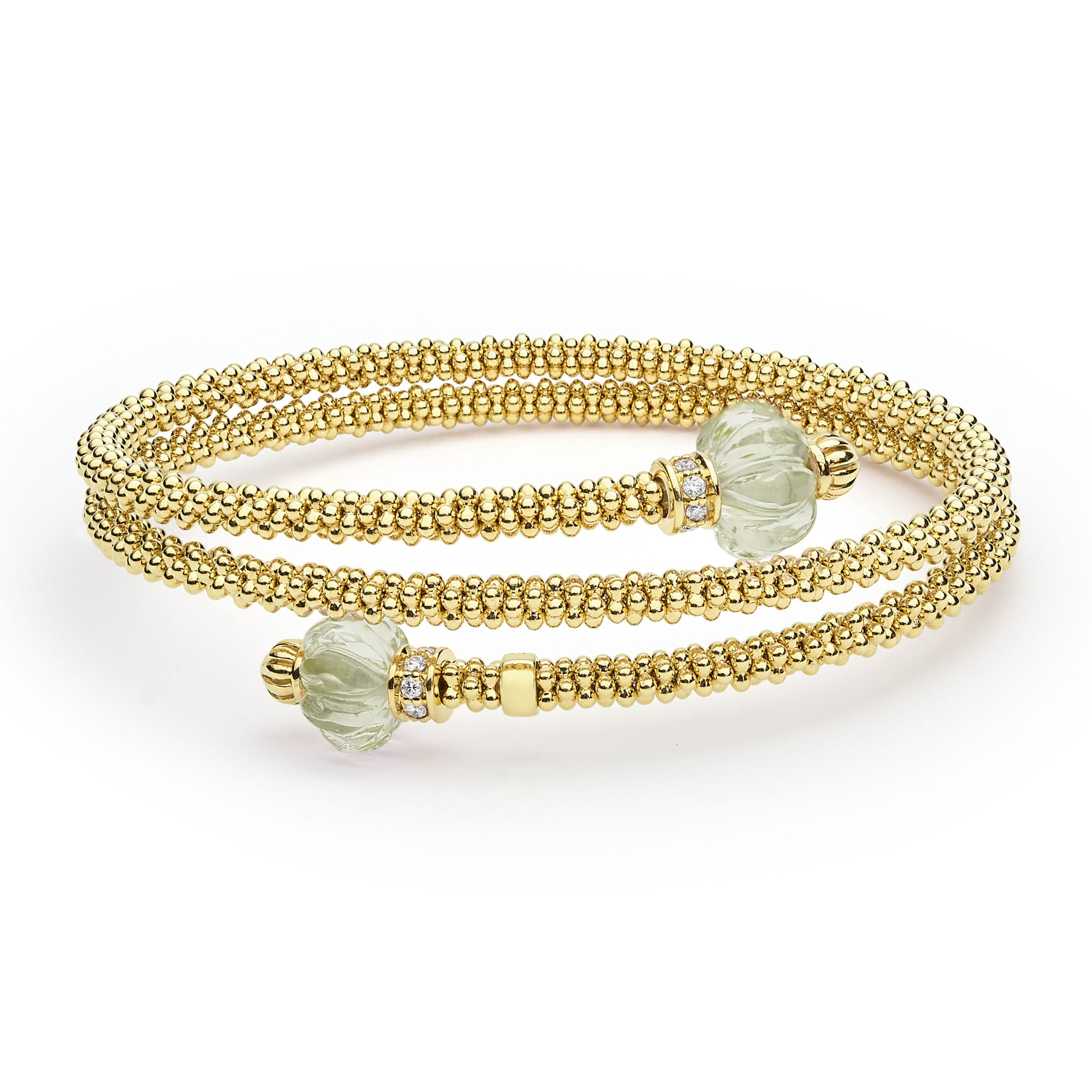 Studio 18K Gold Prasiolite Wrap Bracelet