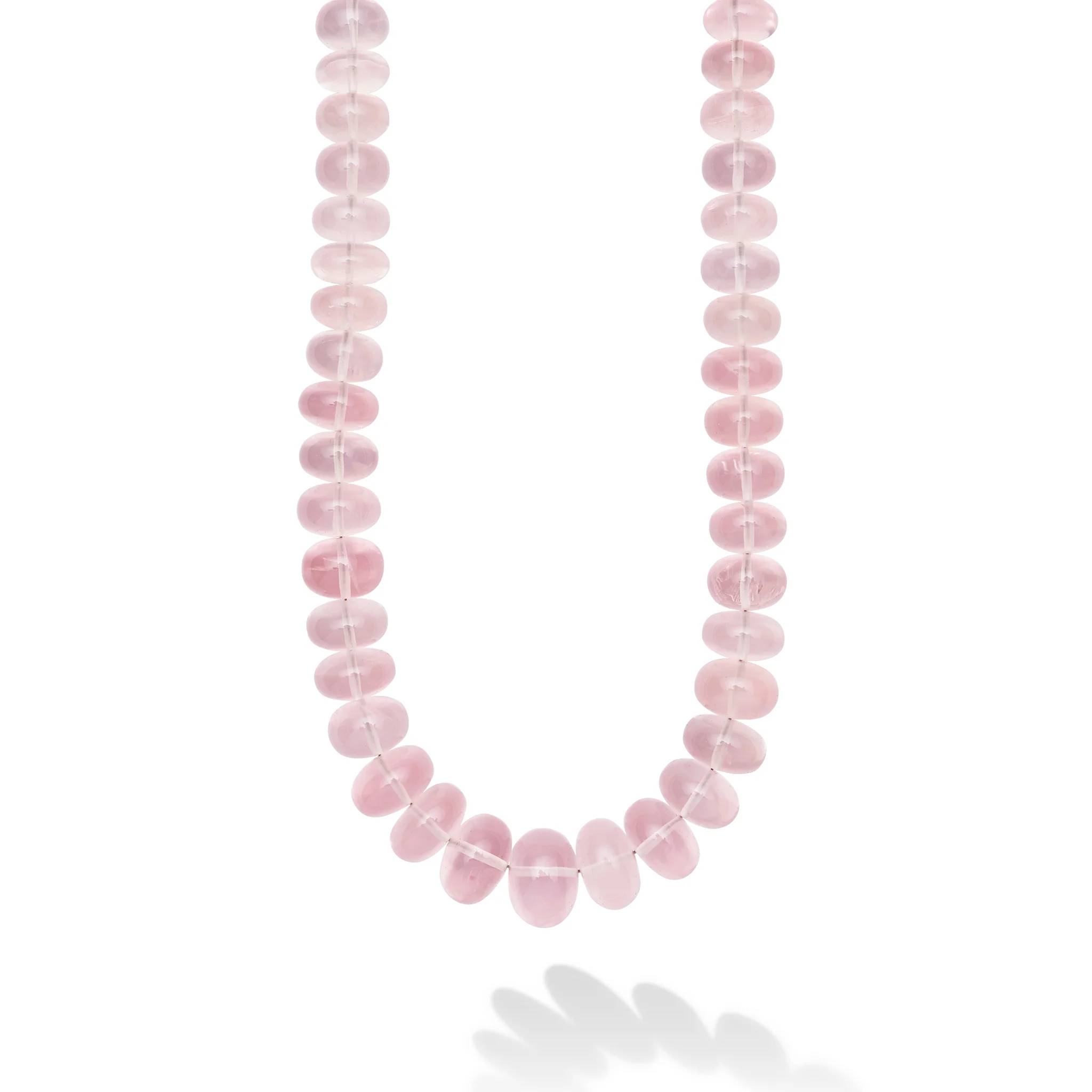 Caviar Gold 18K Caviar Gold Rose Quartz Necklace - Image 2