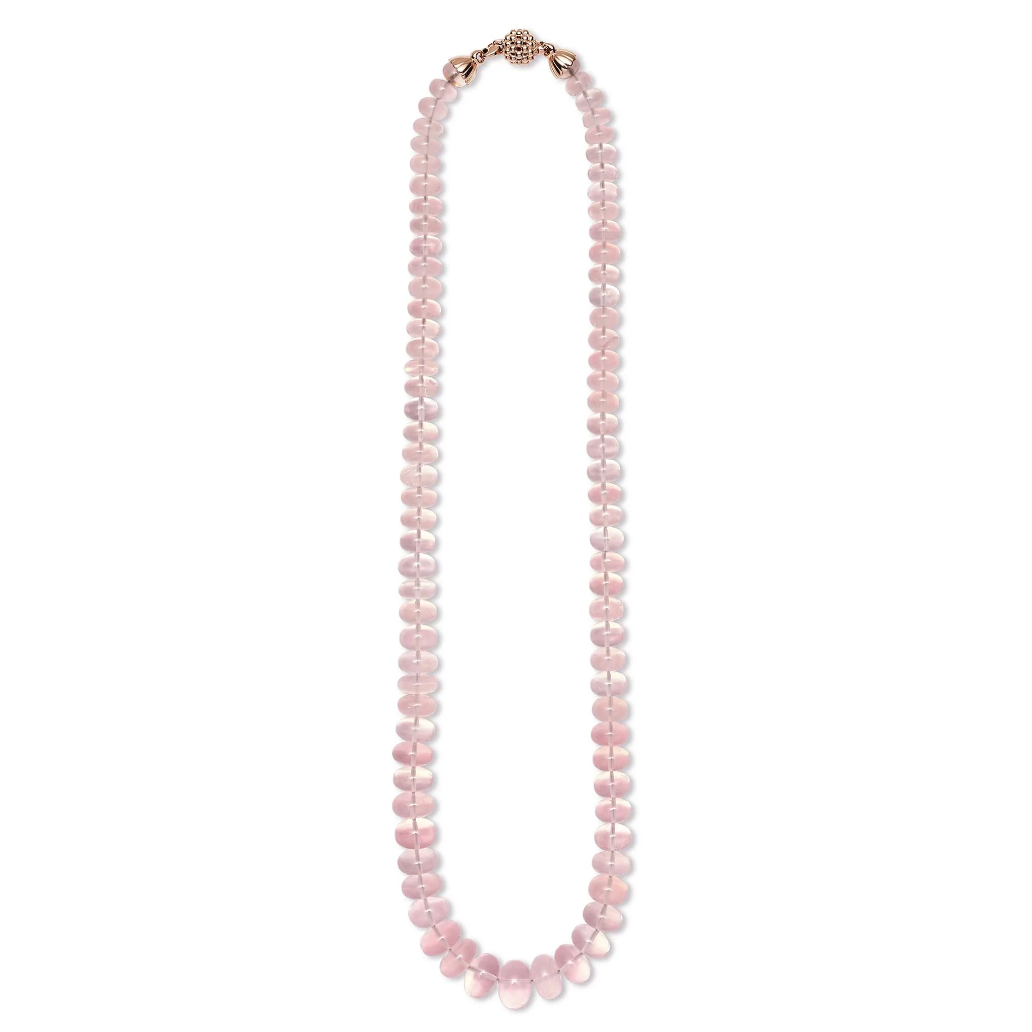 Caviar Gold 18K Caviar Gold Rose Quartz Necklace - Image 3