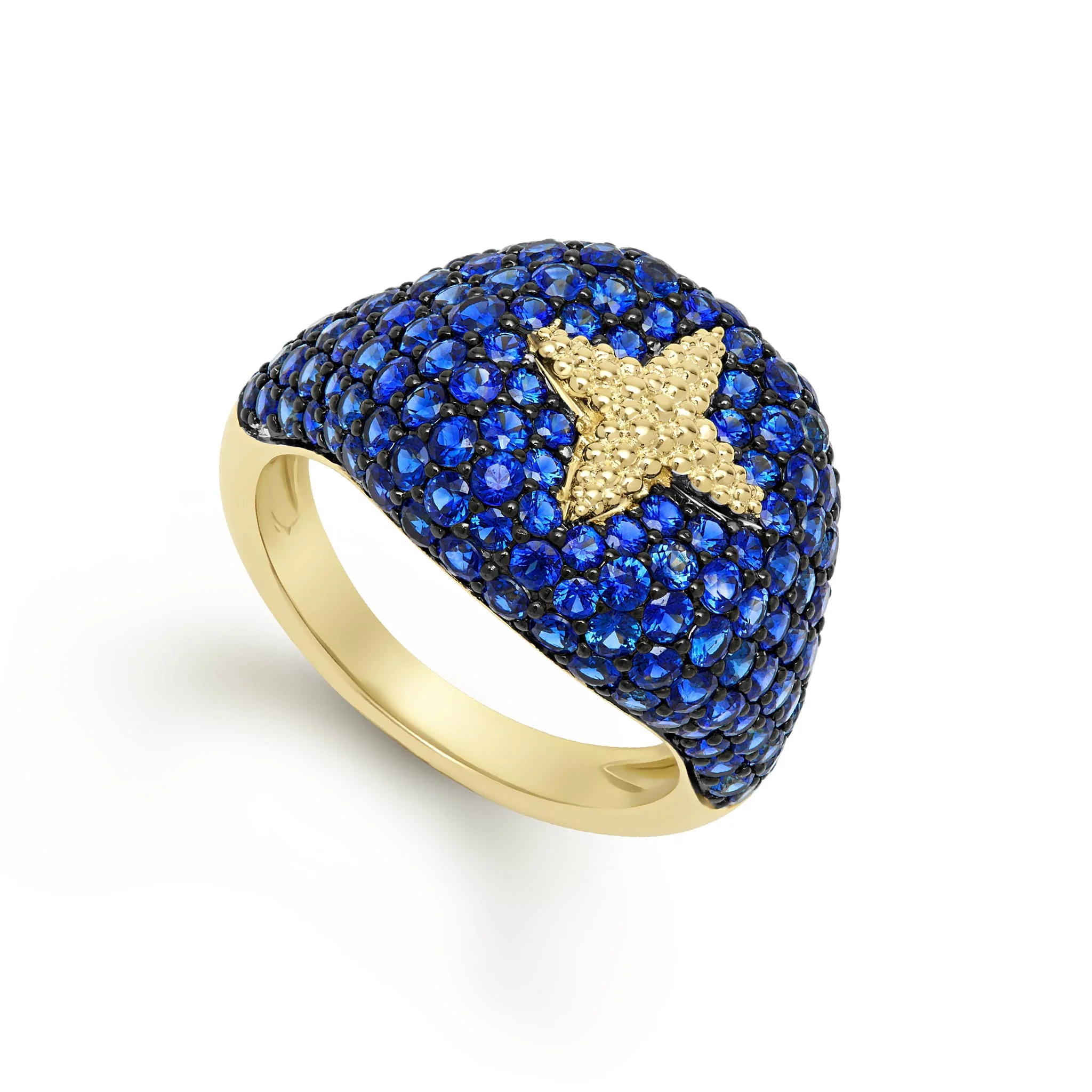 Studio 18K Gold Star Sapphire Ring - Image 5