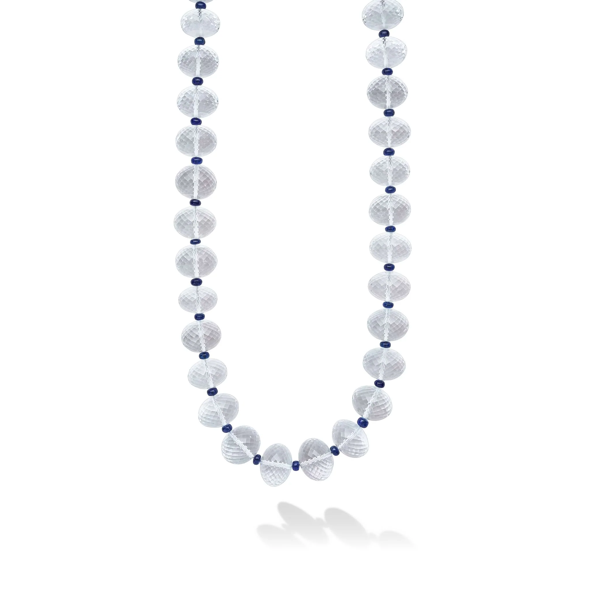 Caviar Gold 18K Gold White Topaz Strand Necklace