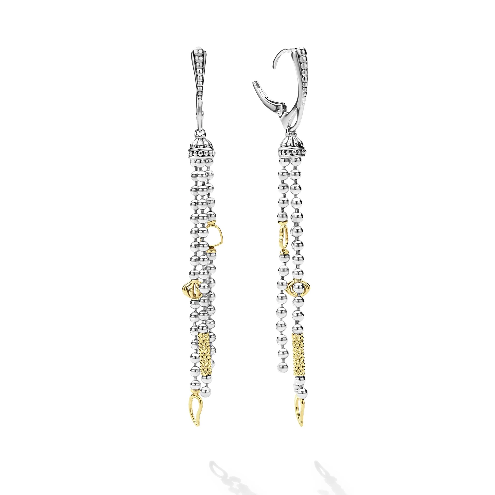 Caviar Icon Two-Tone Caviar Tassel Earrings - Image 3