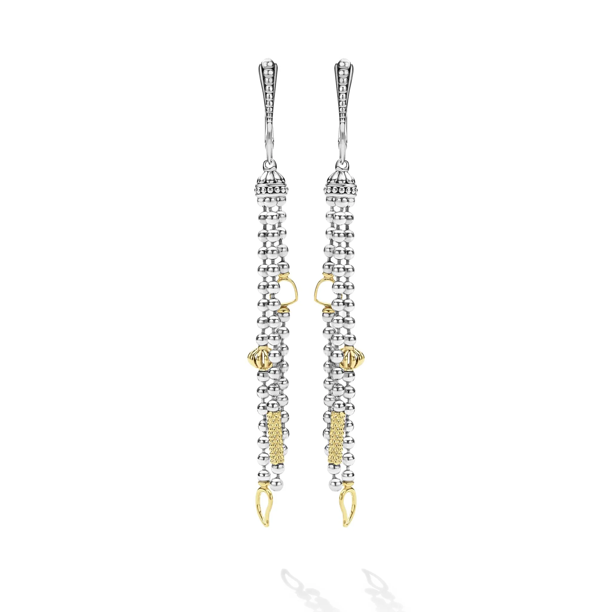Caviar Icon Two-Tone Caviar Tassel Earrings - Image 4