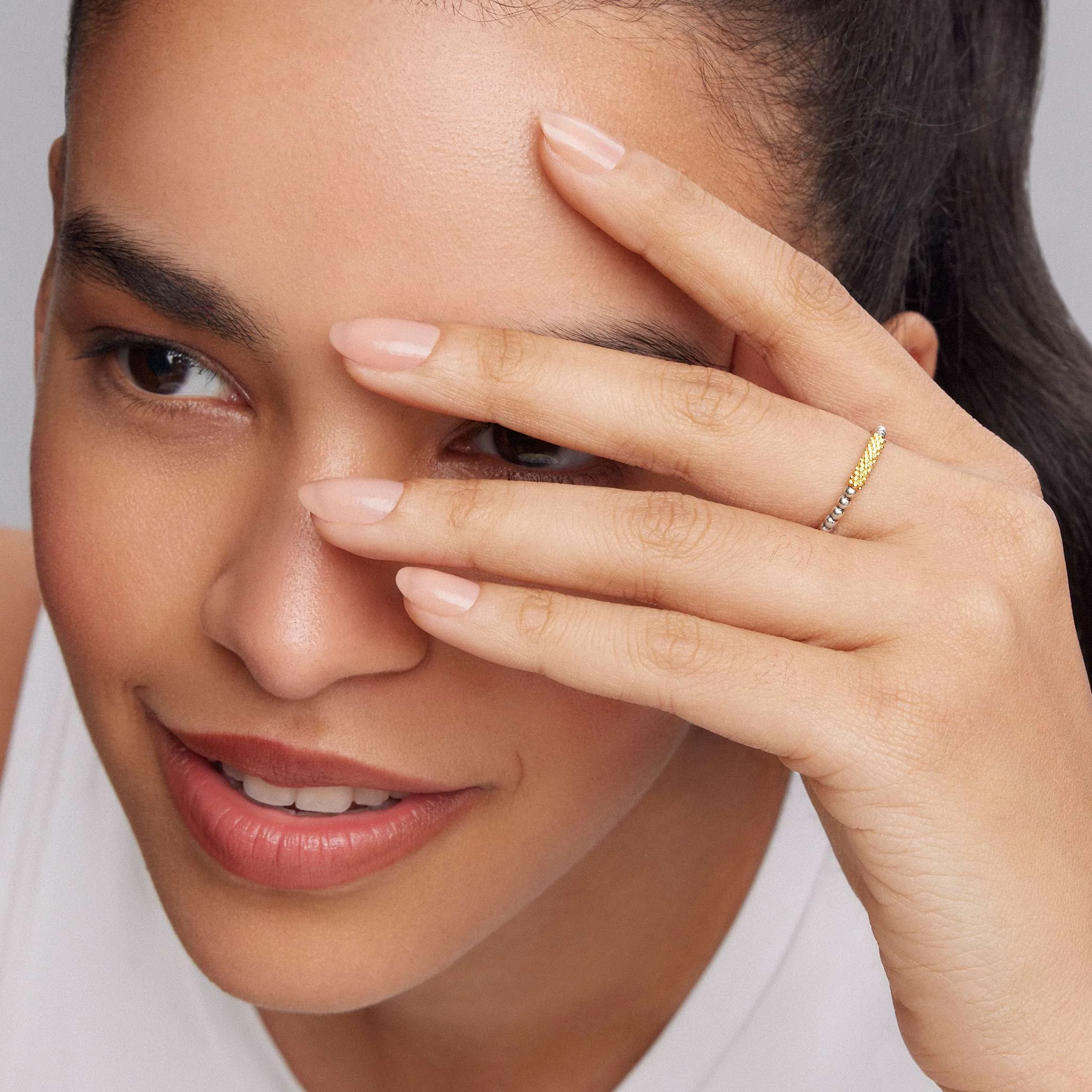 Caviar Icon Two-Tone Caviar Stacking Ring - Image 2