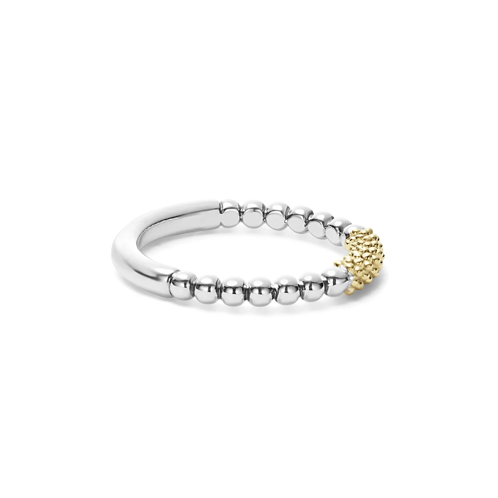 Caviar Icon Two-Tone Caviar Stacking Ring - Image 4